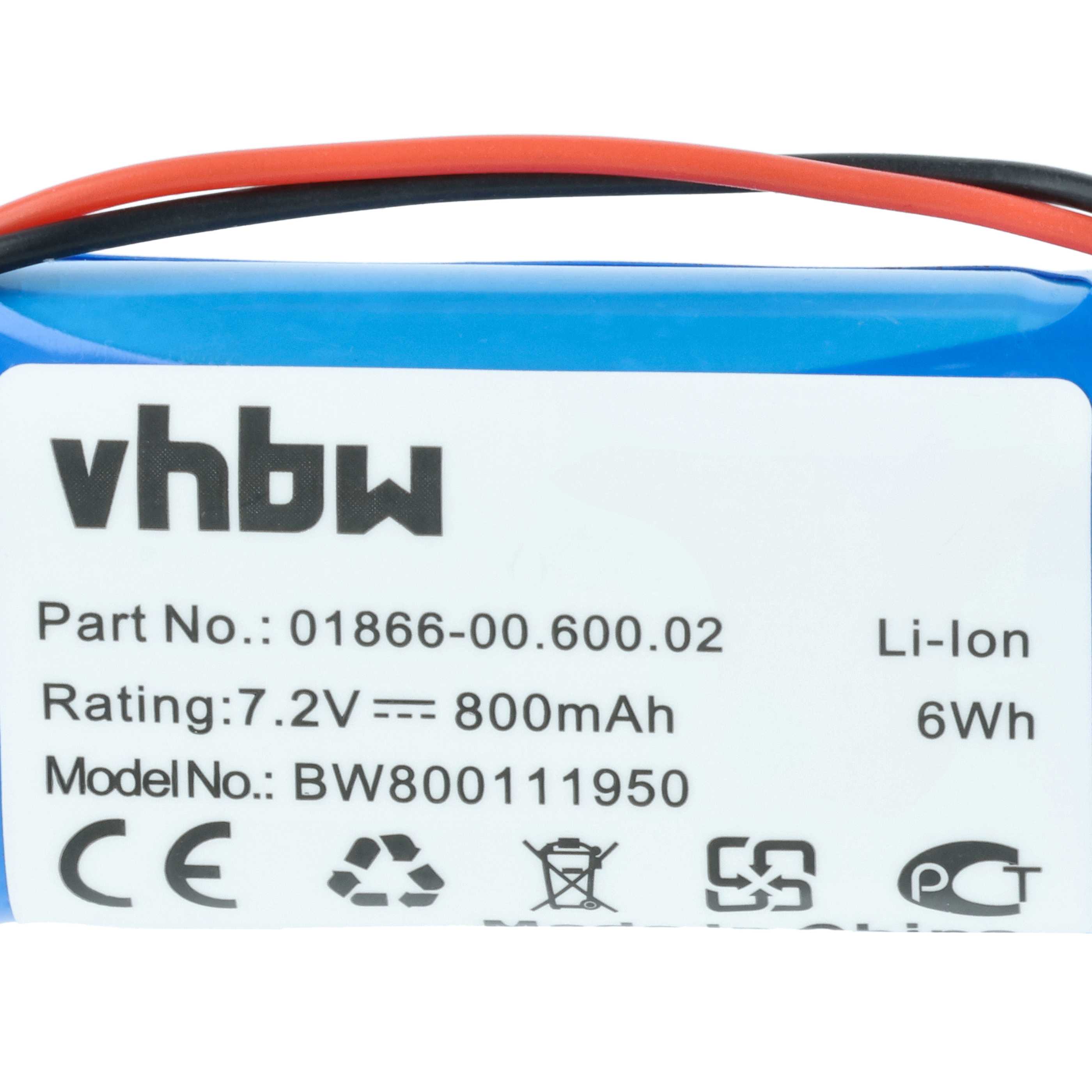 Batteria sostituisce Gardena 01866-00.600.02 per tagliaerba - 800mAh 7,4V Li-Ion