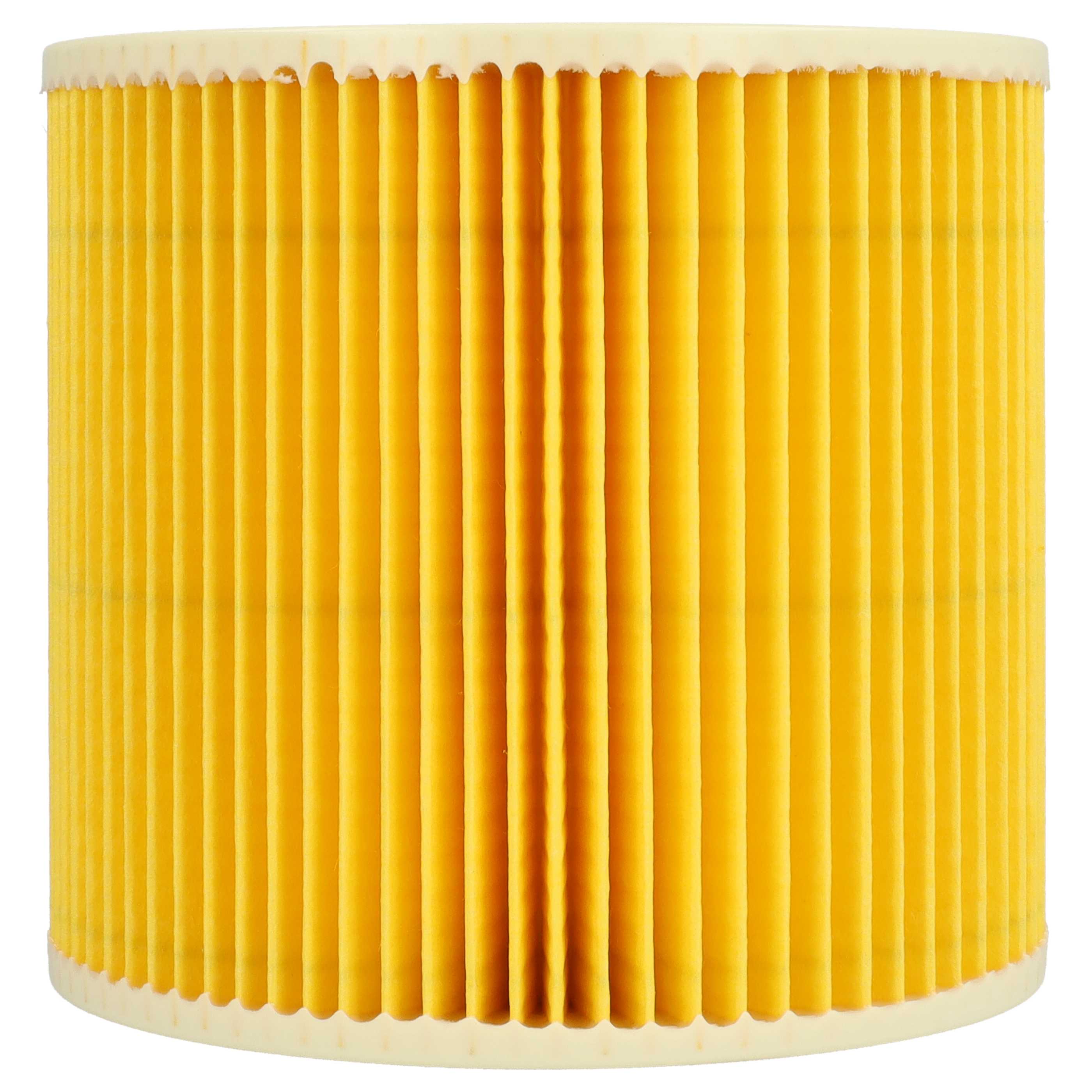 4x Filtro reemplaza Kärcher 6.414-789.0, 6.414-789 para aspiradora TackLife, amarillo / marrón