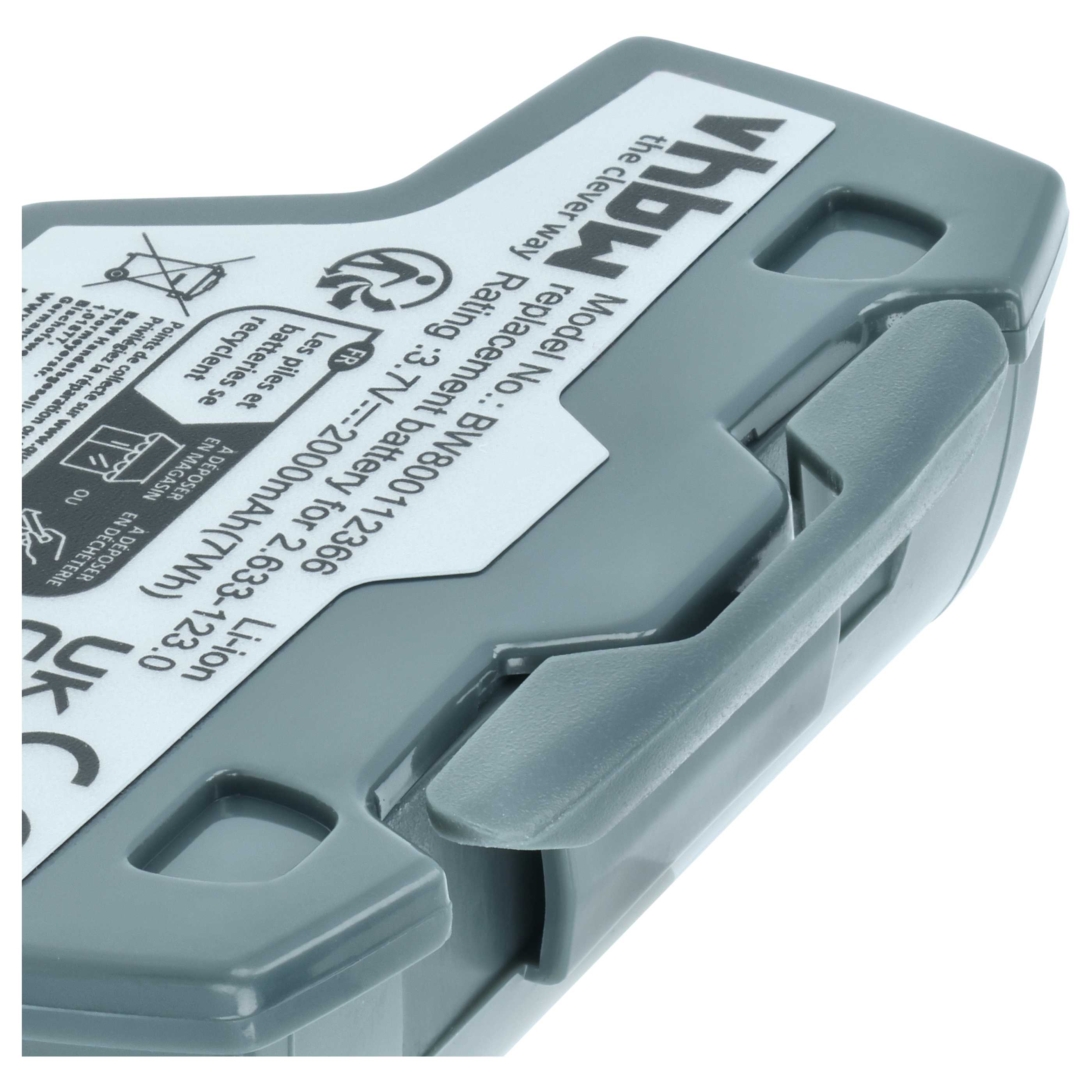 Battery replaces Kärcher 4.633-083.0, 2.633-123.0, 9.013-675.0 for Kärcher 2000mAh, 3.7V, Li-Ion