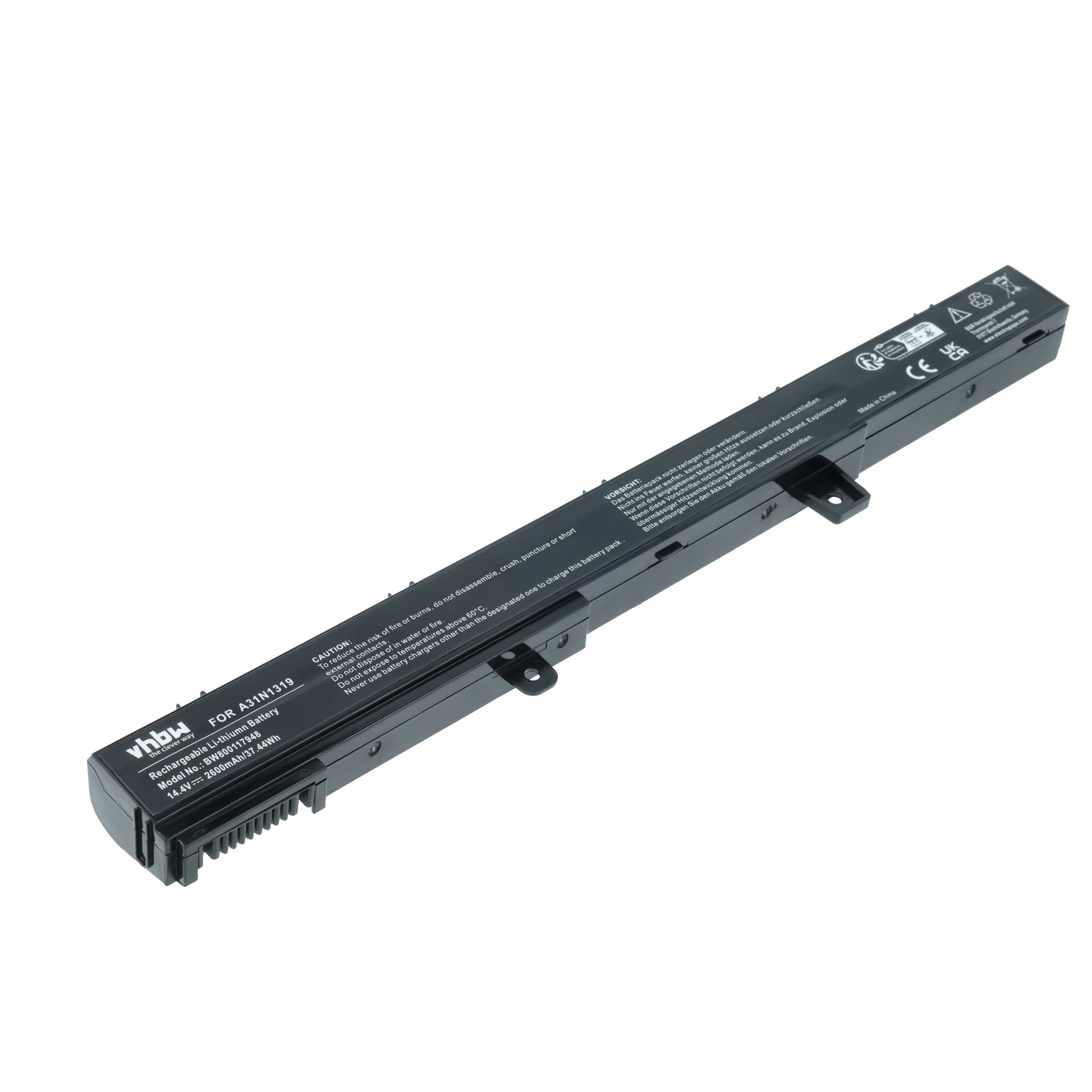 Akumulator do laptopa zamiennik Asus 0B110-00250100M - 2600 mAh 14,4 V Li-Ion, czarny