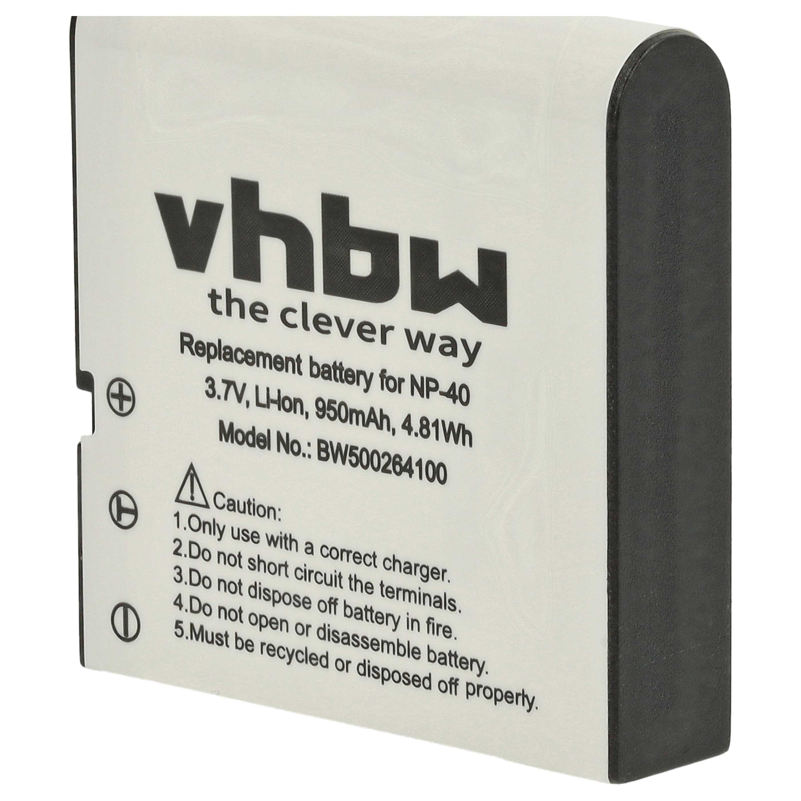 3x Battery replaces BenQ NP-40DBA, NP-40, NP-40DCA - 950mAh, 3.6V, Li-Ion