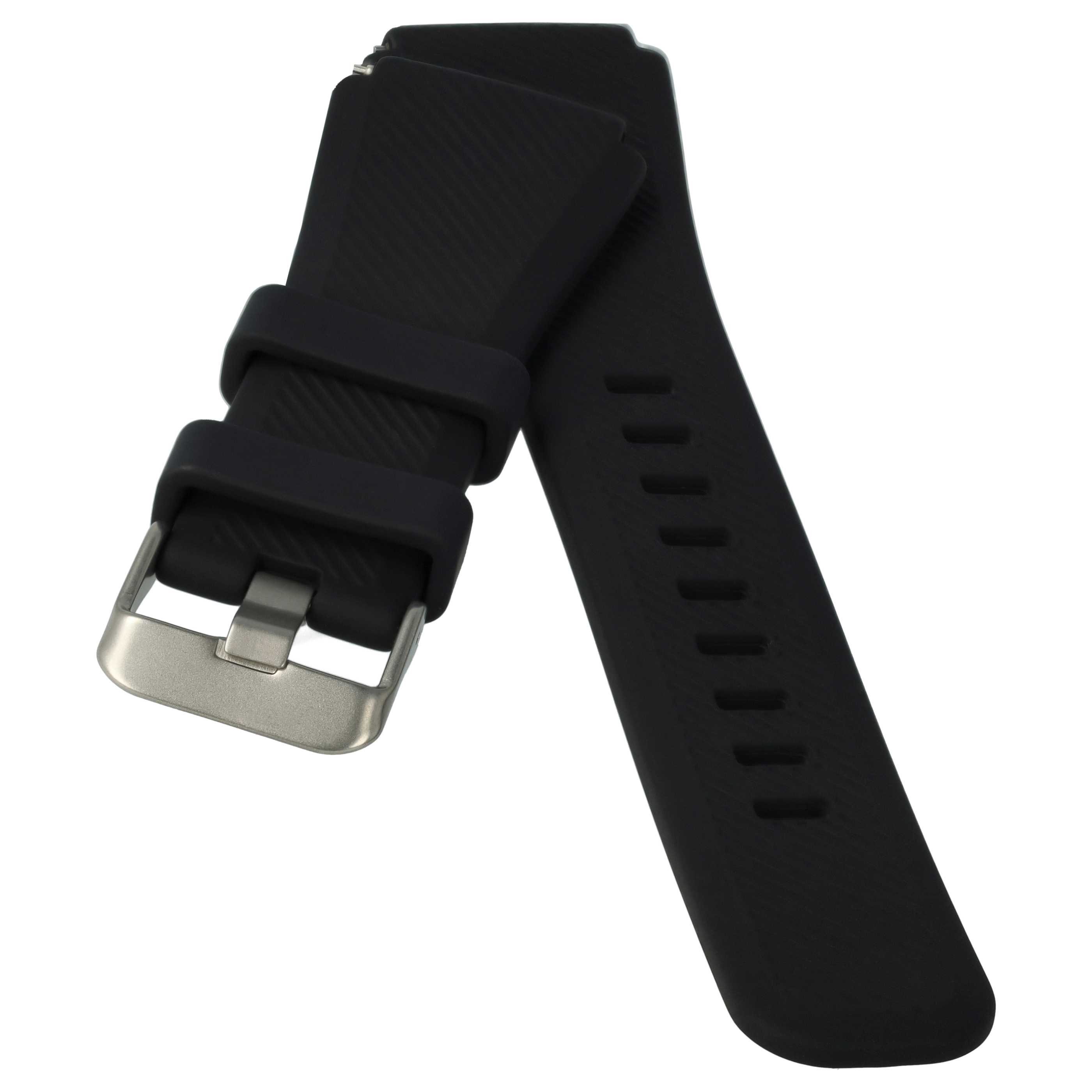 Armband für Samsung Gear Smartwatch - 13cm + 8,3 cm lang, Silikon, schwarz