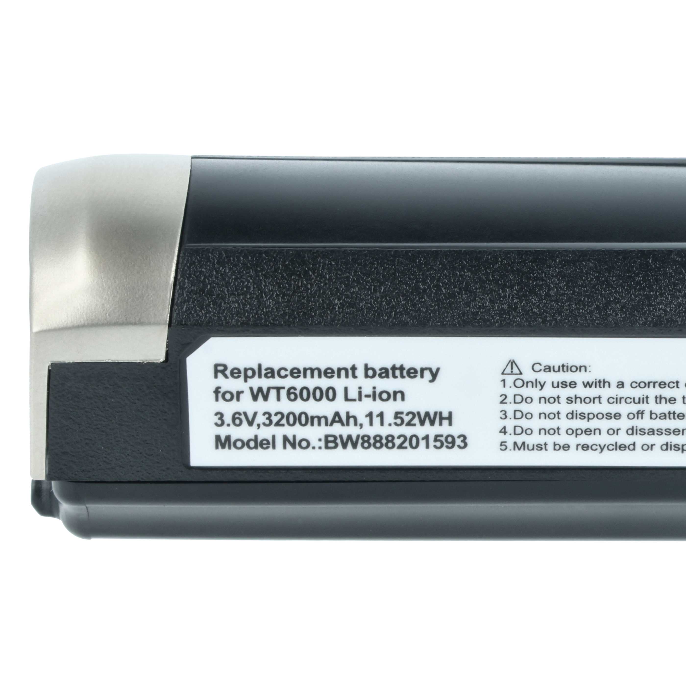 Akku als Ersatz für Zebra BTRY-NWTRS-50MA-01 für Zebra Barcodescanner - 3200mAh 3,6V Li-Ion