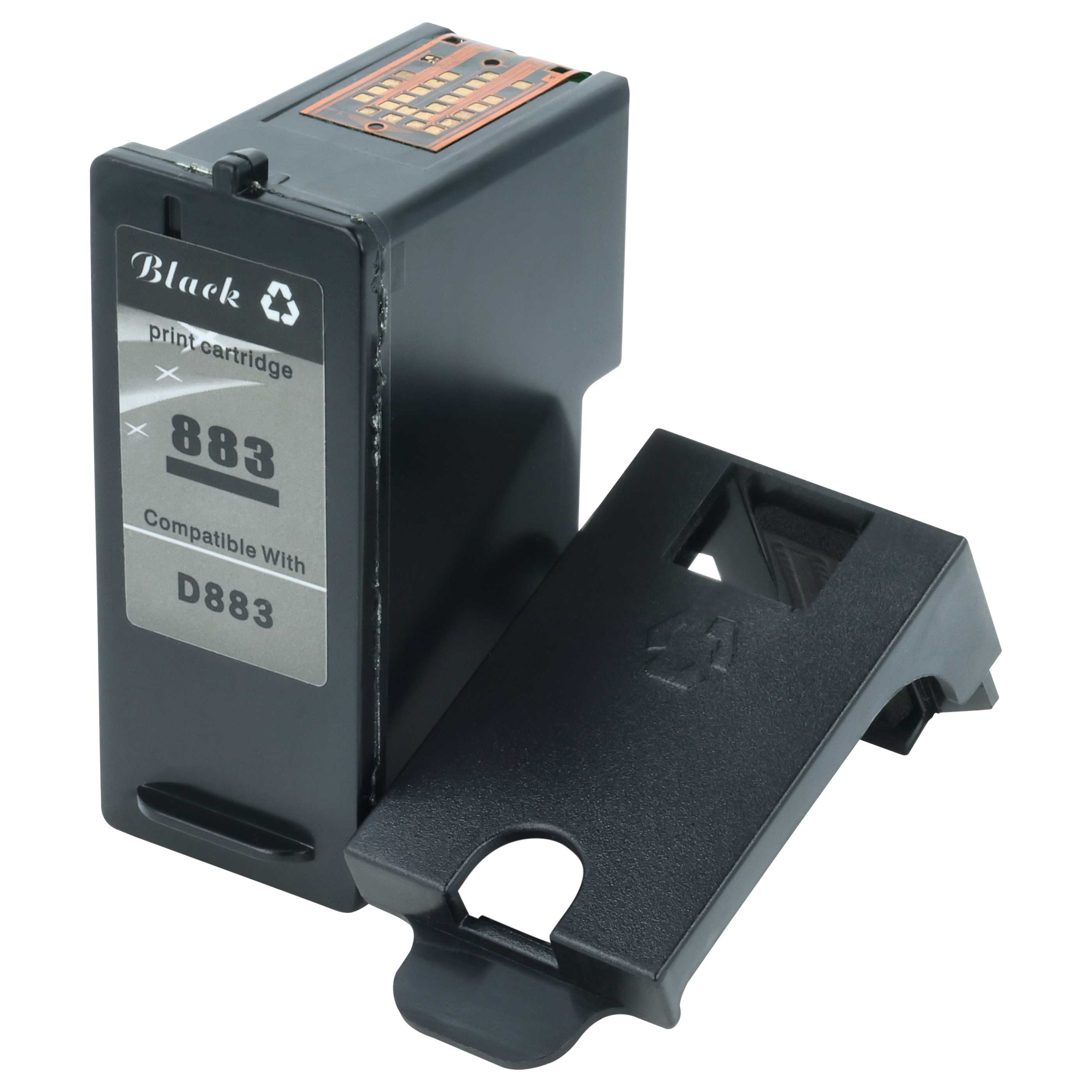 Ink Cartridge as Exchange for Dell Serie 7, CH883, DH828 for Dell Printer - Black, Refilled 18 ml