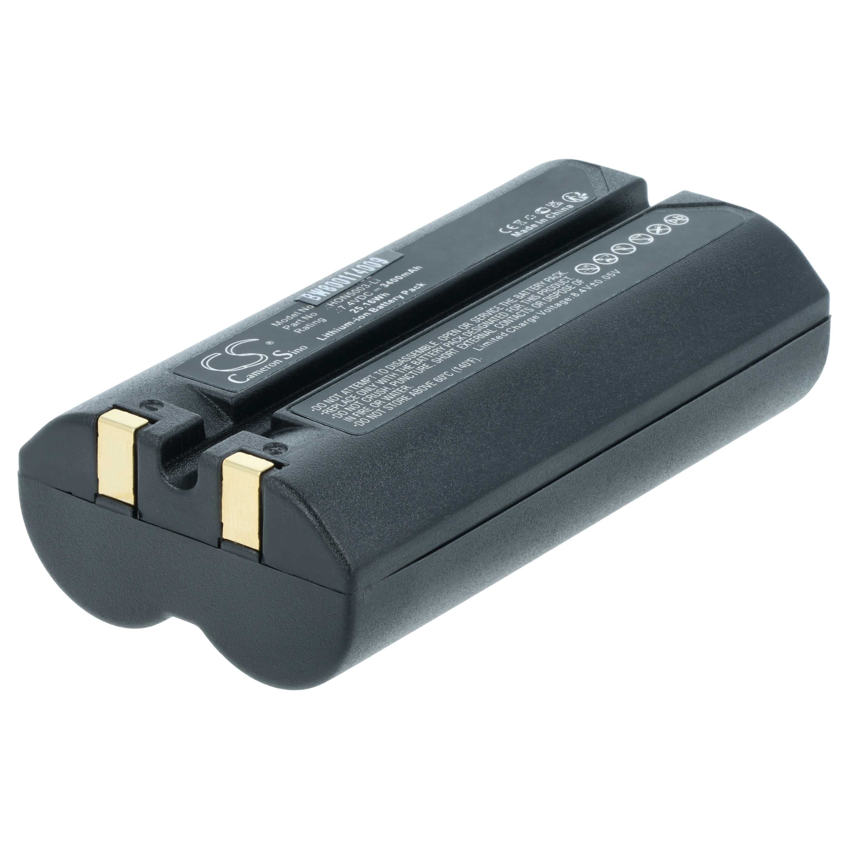 Batterie remplace Honeywell HON5003-Li pour scanner de code-barre Mannesmann / D2 - 3400mAh 7,4V