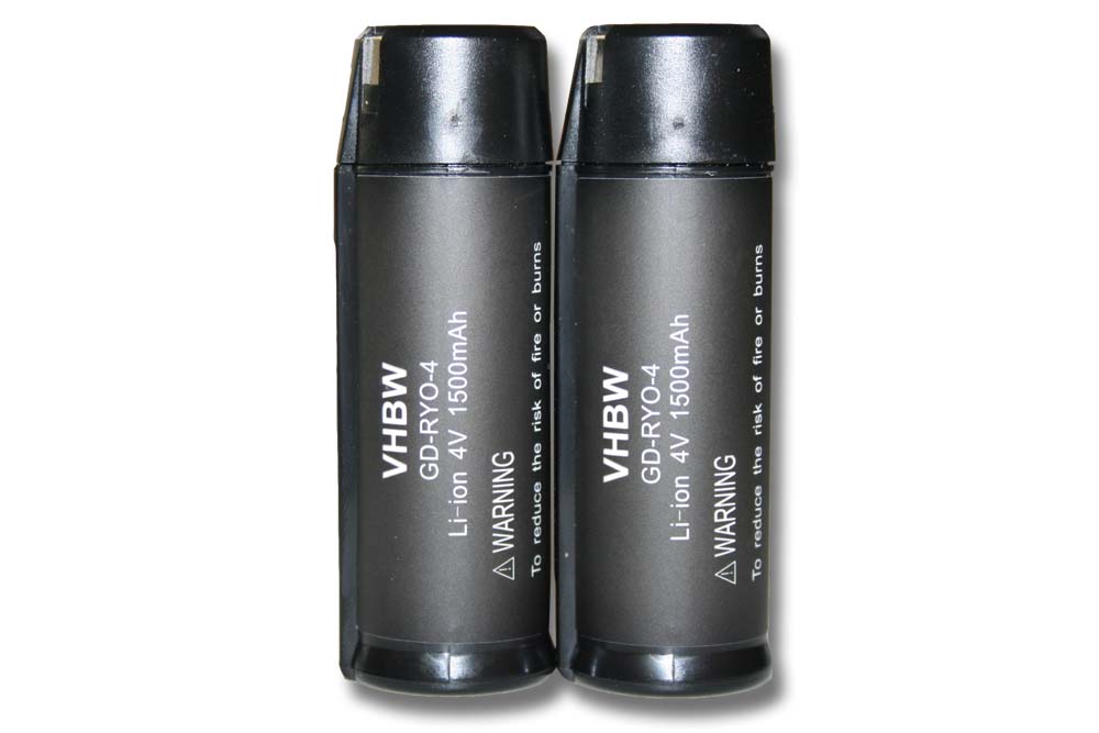 Batteries (2x pièces) remplace Ryobi AP4001 pour outil électrique - 1500 mAh, 4 V, Li-ion