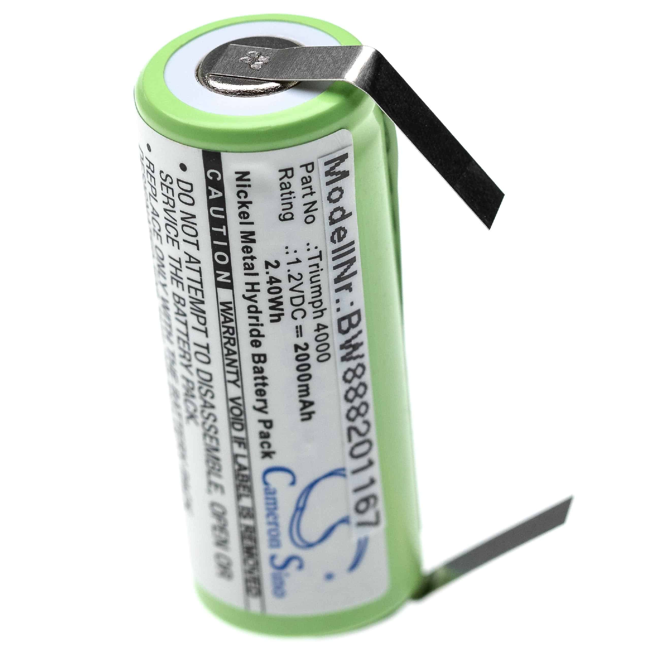 Batterie remplace Oral-B 3745, 3762, 3761 pour brosse à dents - 2000mAh 1,2V NiMH