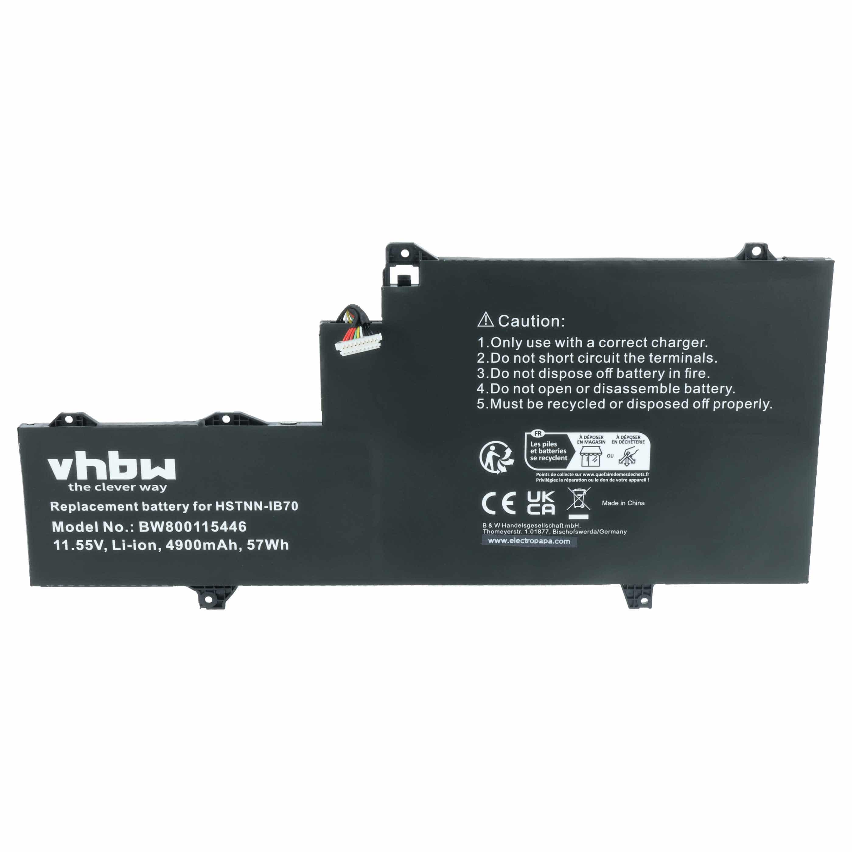 Akumulator do laptopa zamiennik HP 1GY29PA, 1GY30PA, 0M03XL, 1GY31PA - 4900 mAh 11,55 V LiPo, czarny
