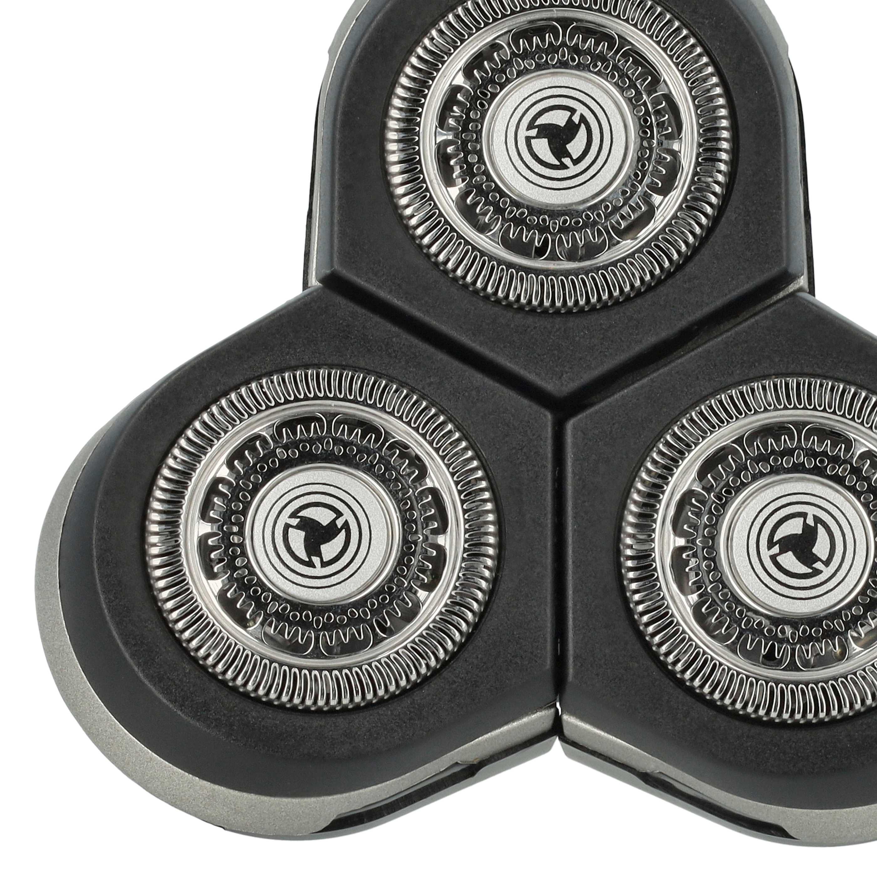 3x cabezales reemplaza Philips RQ12/42, RQ12/50, RQ12/40, RQ12/41, RQ12/51 para afeitadoras Philips - negro