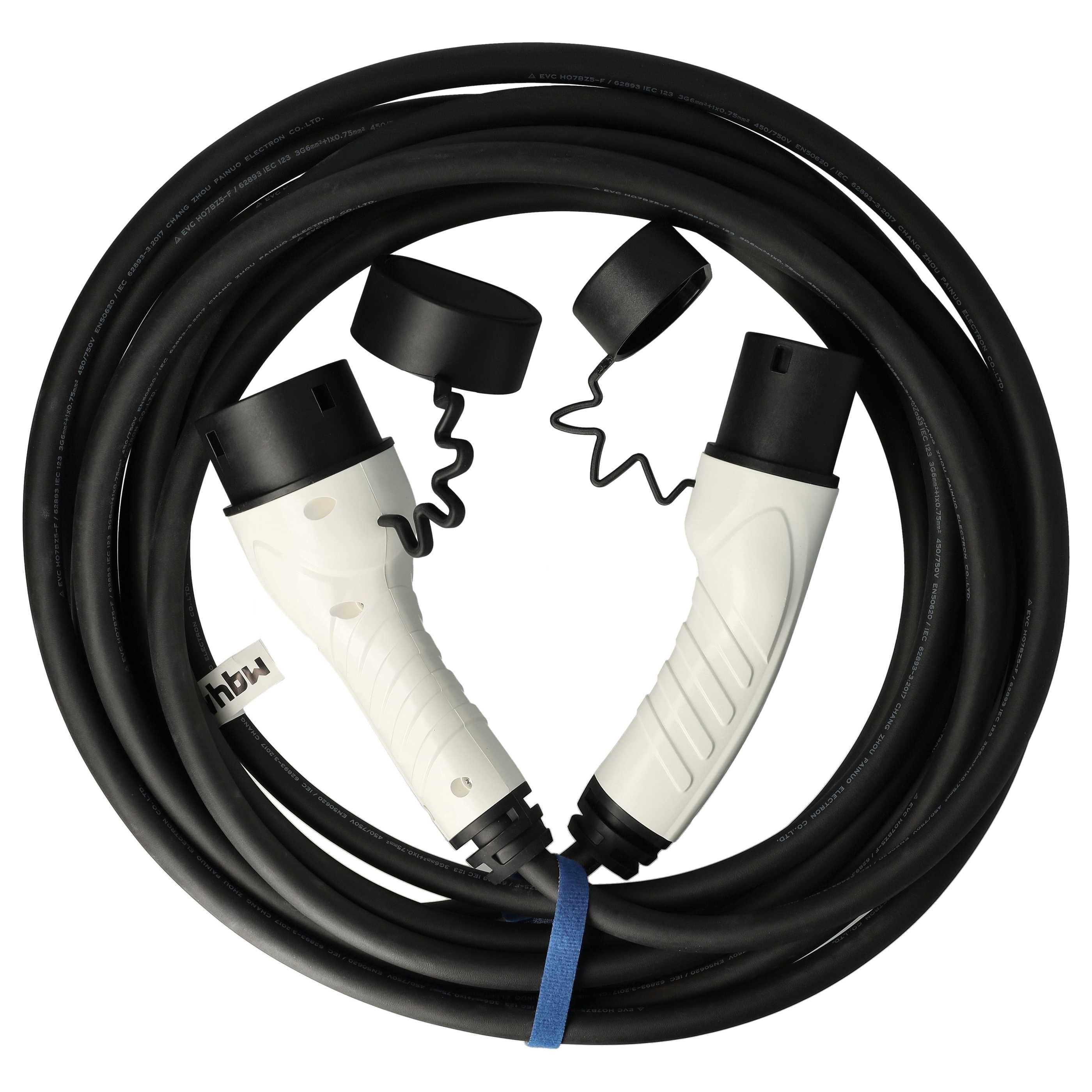 E-Auto Ladekabel Typ 2 zu Typ 2 - 32 A 1-phasig, 7 kW Mode 3, 10 m