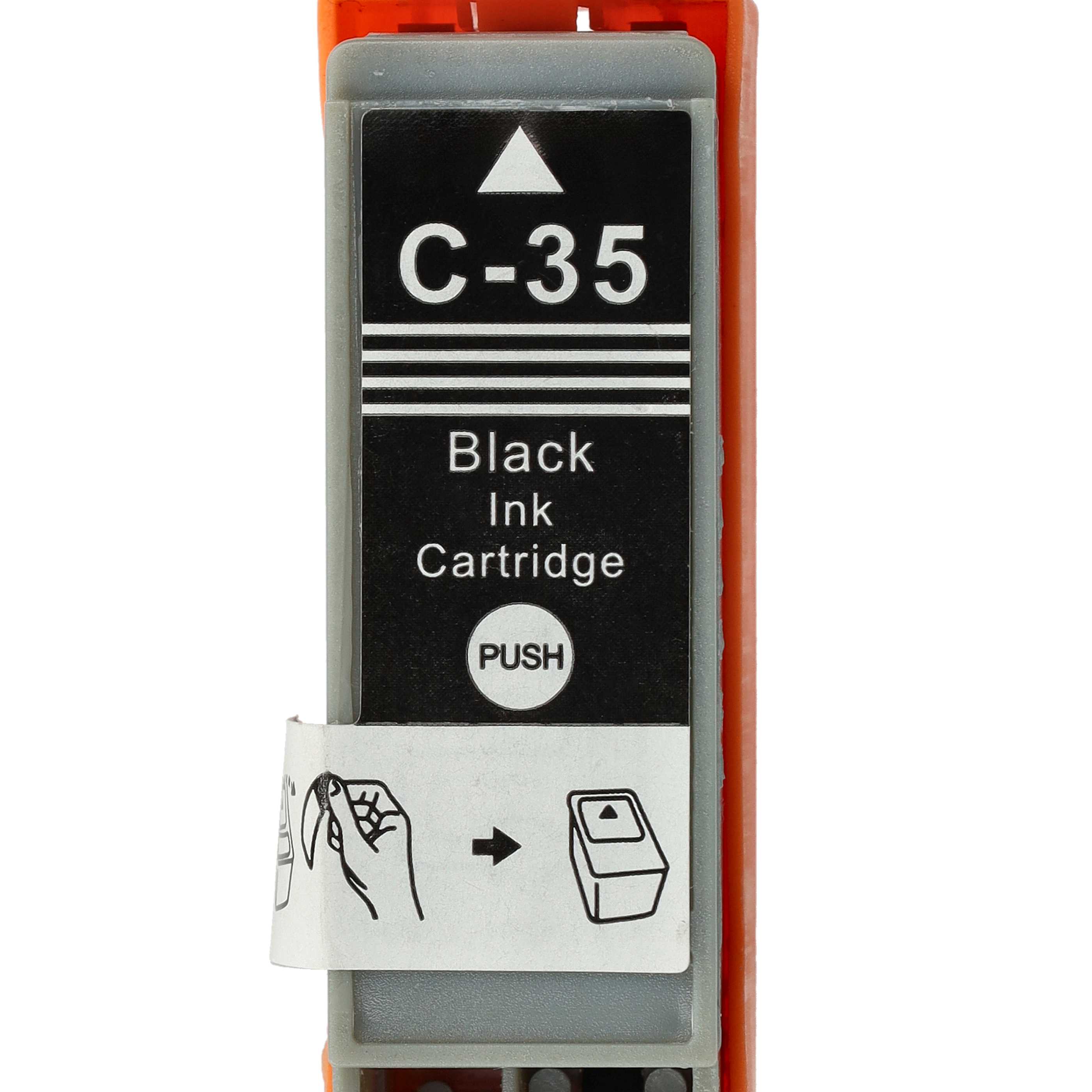 10x Ink Cartridge as Exchange for Canon PGI-35BK for Canon Printer - Black 10 ml