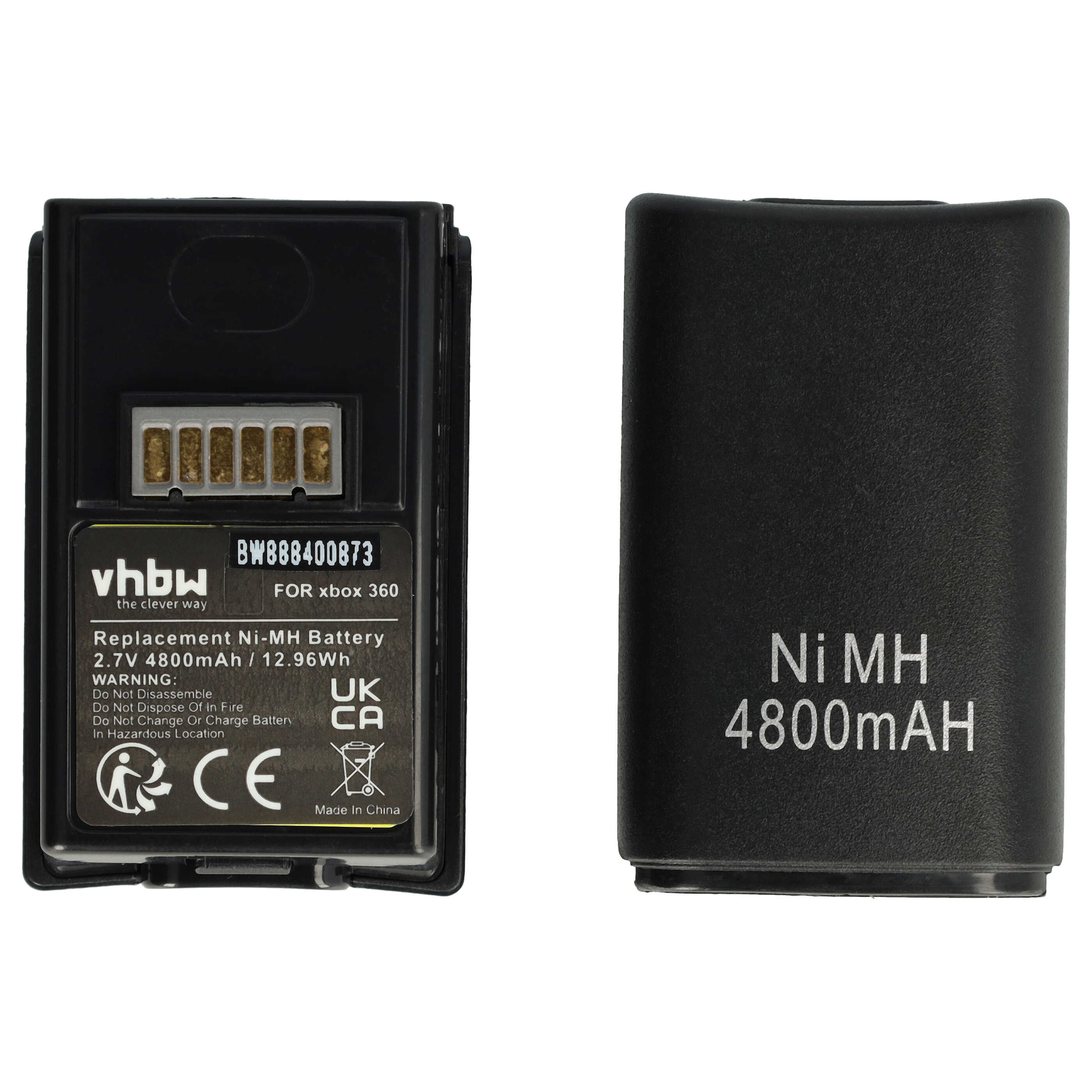 vhbw kit Play&Charge - 1x caricabatterie, 1x cavo di alimentazione, 2x batteria nero