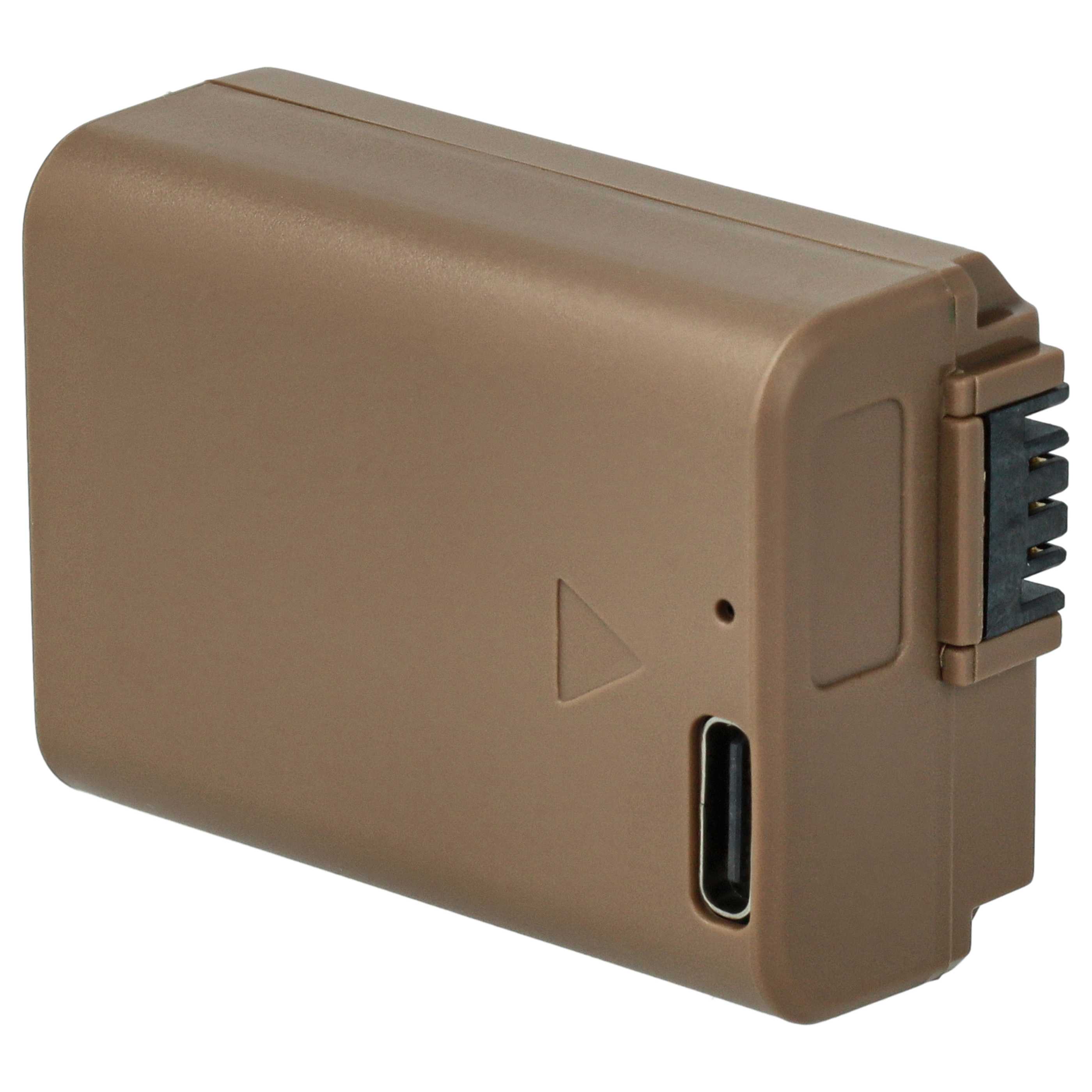3x Battery replaces Sony NP-FW50 - 1030mAh, 7.4V, Li-Ion with Info Chip, with USB C Socket