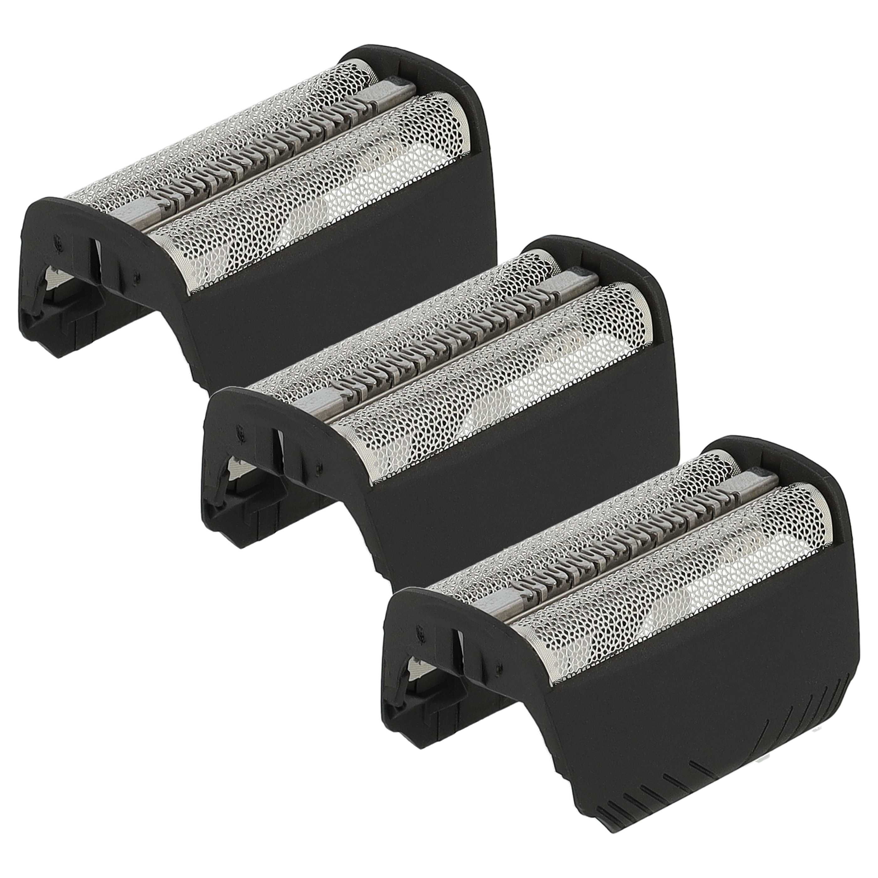 3x Dual Shaver Foil replaces Braun 30B, 30B Mul for Razor - incl. Frame, Black