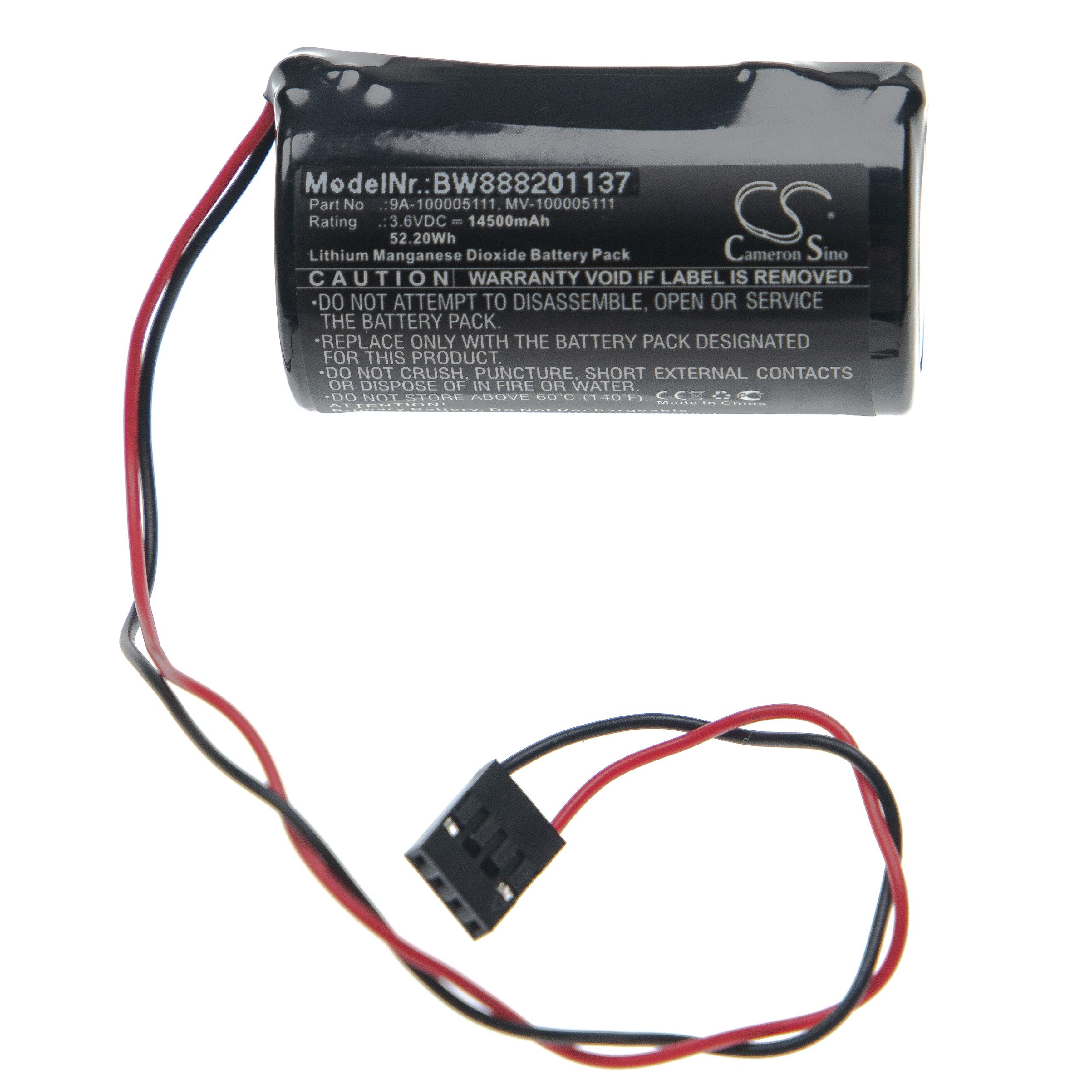 Messtechnik-Batterie als Ersatz für Cameron Nuflo 9A-100005111, LS33600-CN1 - 14500mAh 3,6V Li-MnO2
