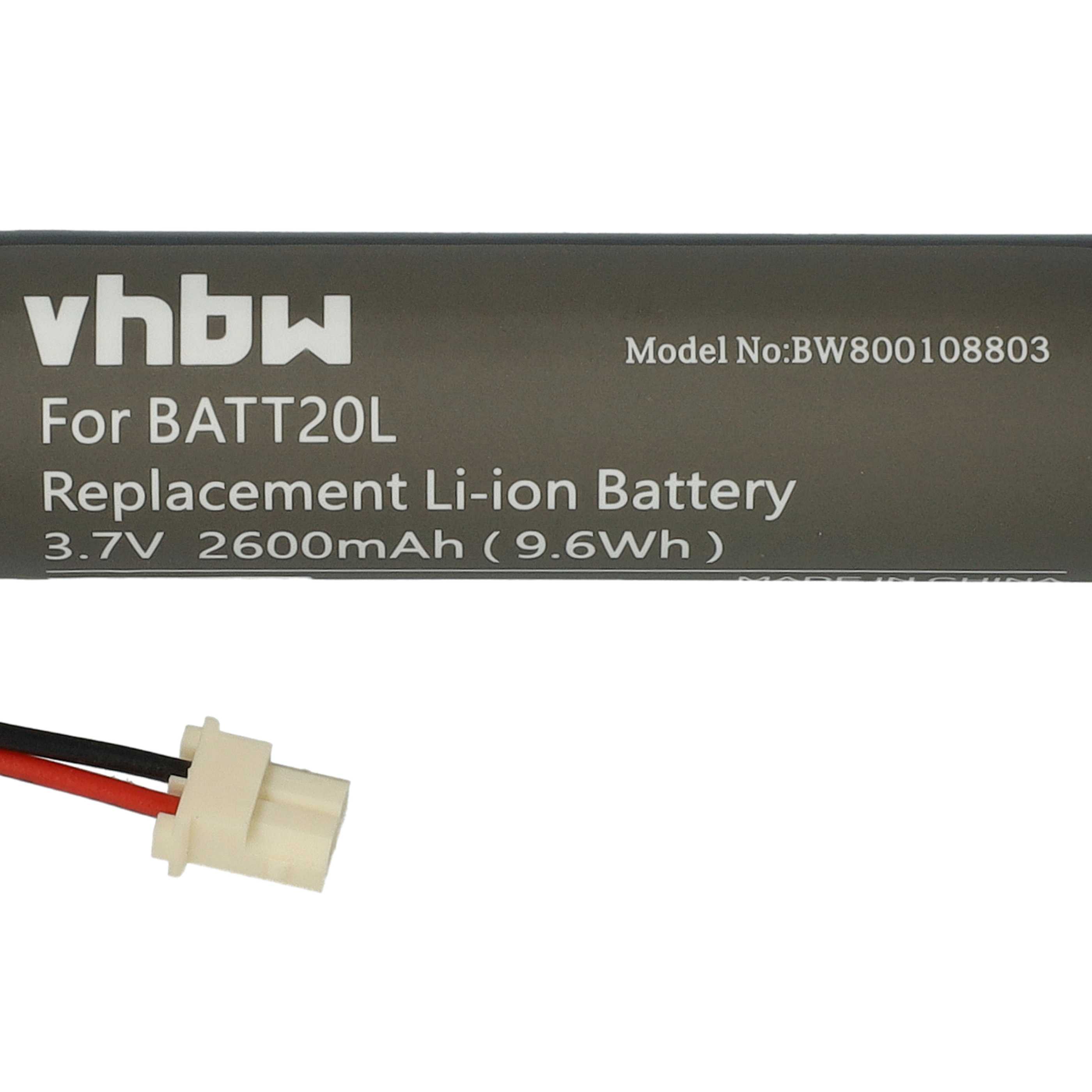 Batteries (3x pièces) remplace BATT20L pour radio - 2600mAh 3,7V Li-ion