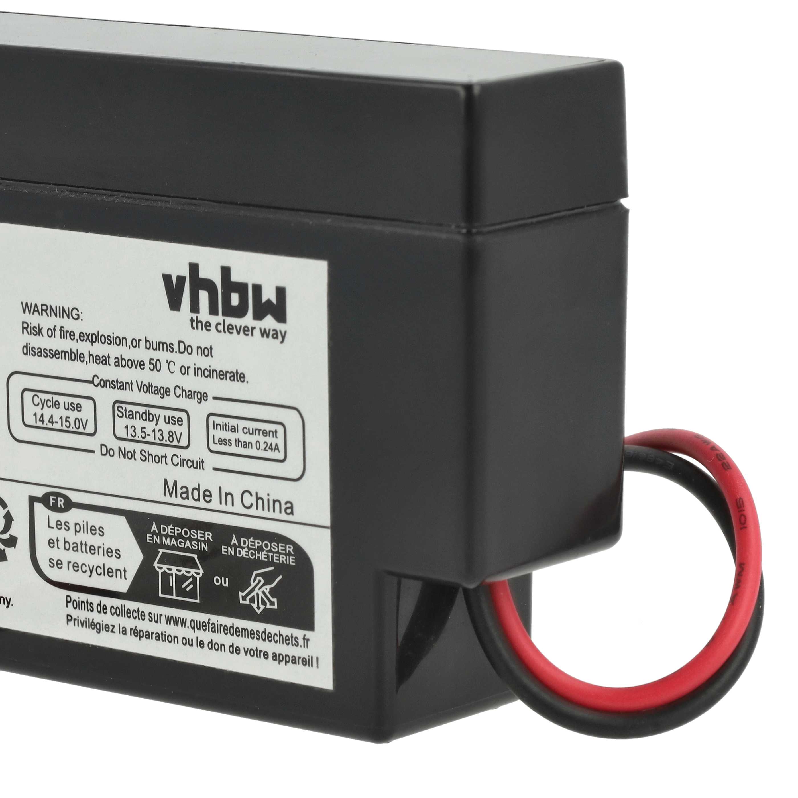 2x Batteria sostituisce MP0.8-12H universale per diversi dispositivi - 800mAh 12V AGM, connettore JST