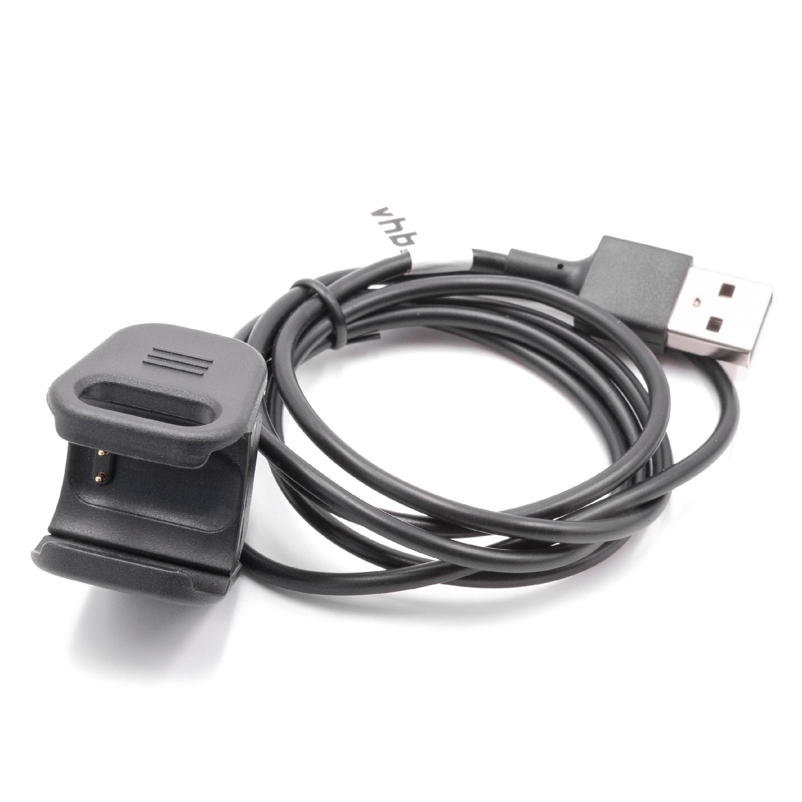 Cable de carga USB para smartwatch Fitbit Charge 3 - negro 97 cm