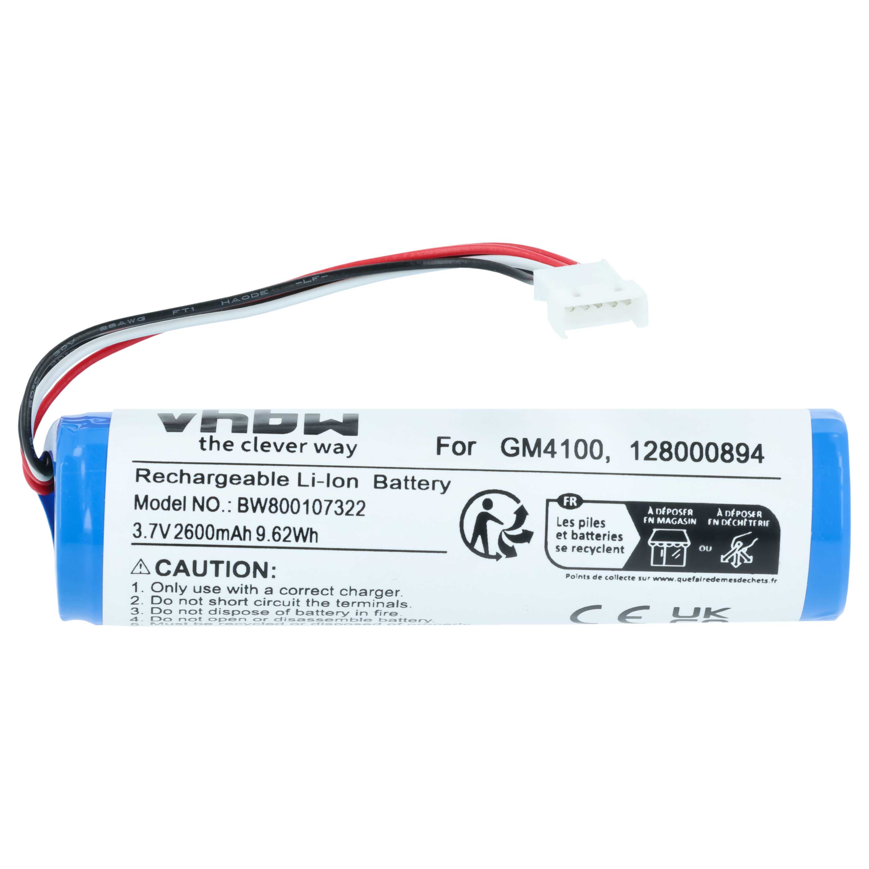 2x Batteria sostituisce 128000894, RBP-GM40 per barcode scanner Datalogic - 2600mAh 3,7V Li-Ion