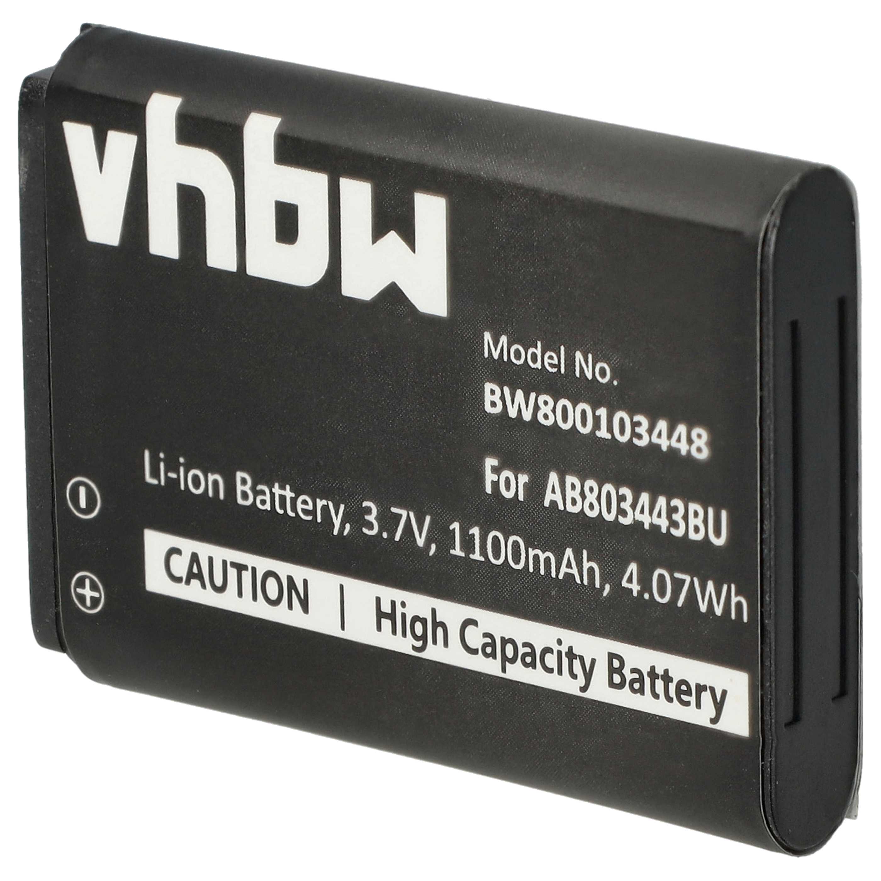 Akumulator bateria do telefonu smartfona zam. Samsung AB803443BU - 1100mAh, 3,7V, Li-Ion