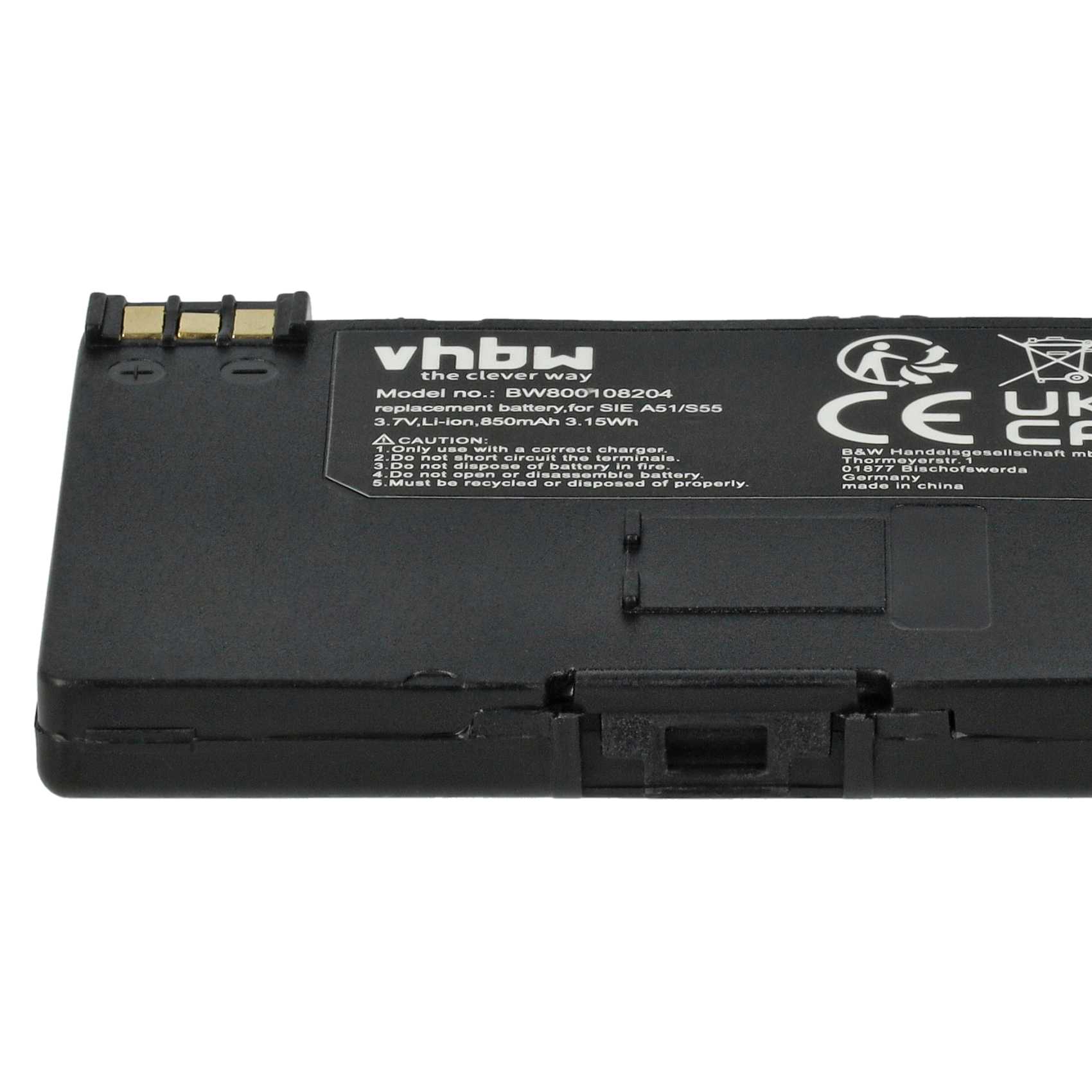 Batterie remplace EBA-510, L36880-N5601-A100, L36145-K1310-X401, BASIC56 pour téléphone - 850mAh 3,7V Li-ion