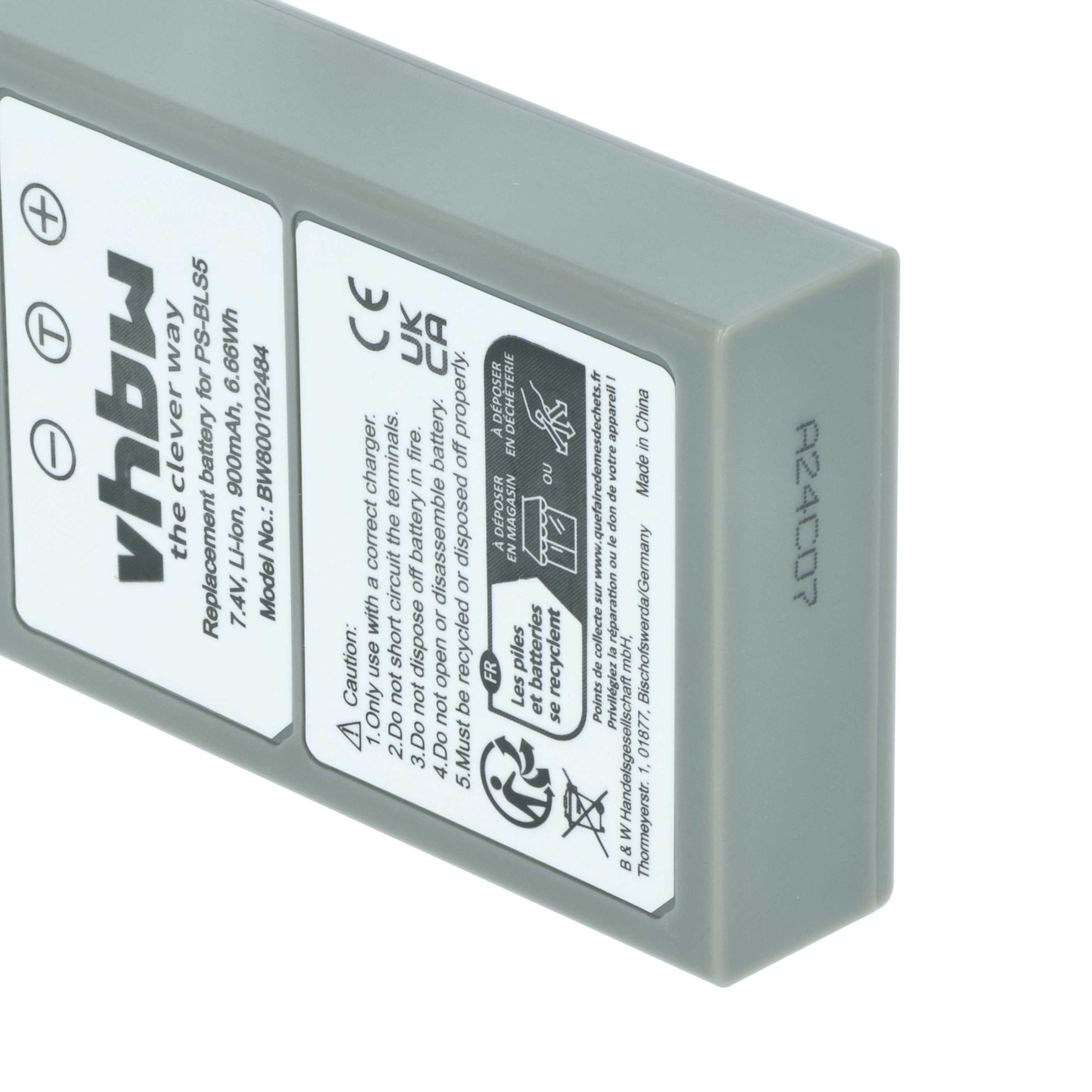 Batteria sostituisce Olympus PS-BLS5, BLS50, BLS-5, BLS-50 per fotocamera - 900mAh 7,2V Li-Ion