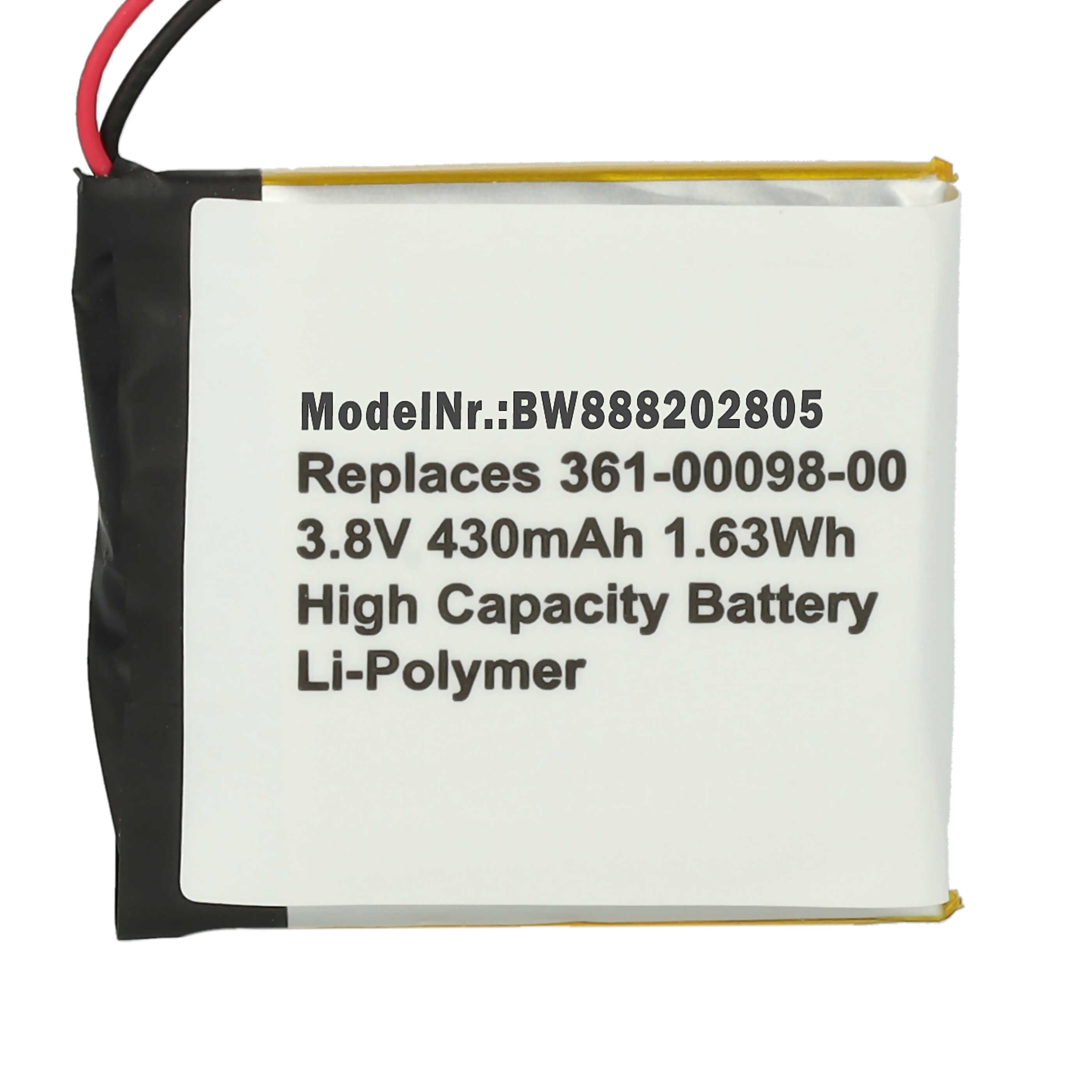 Smartwatch Battery replaces Garmin 361-00098-00 - 430 mAh 3.8 V Li-polymer + Tools