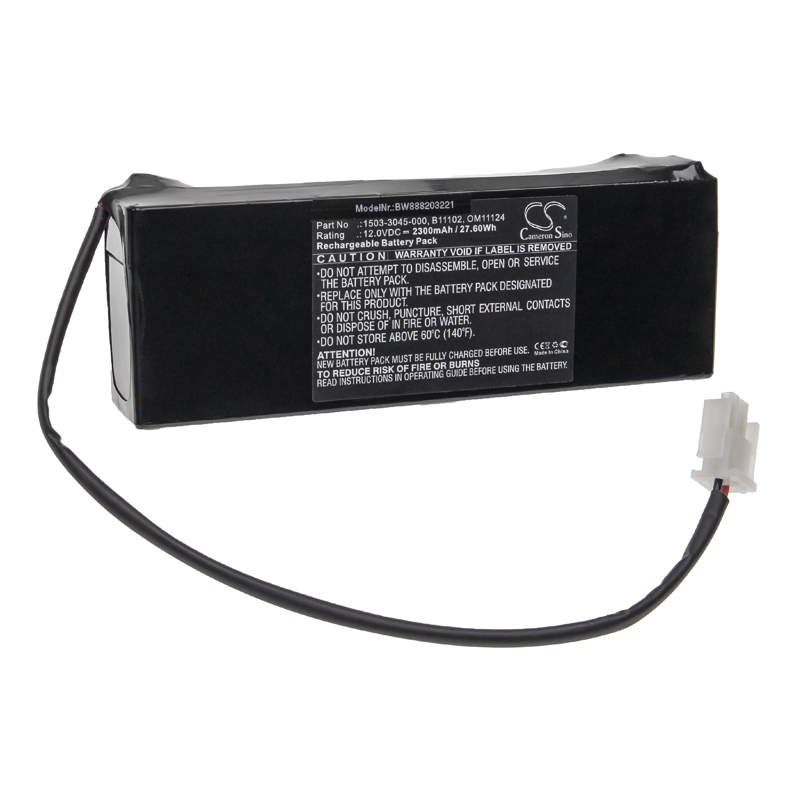 Medical Equipment Battery Replacement for GE 1503-3045-000, OM11124, B11102, 5899 - 2300mAh 12V AGM