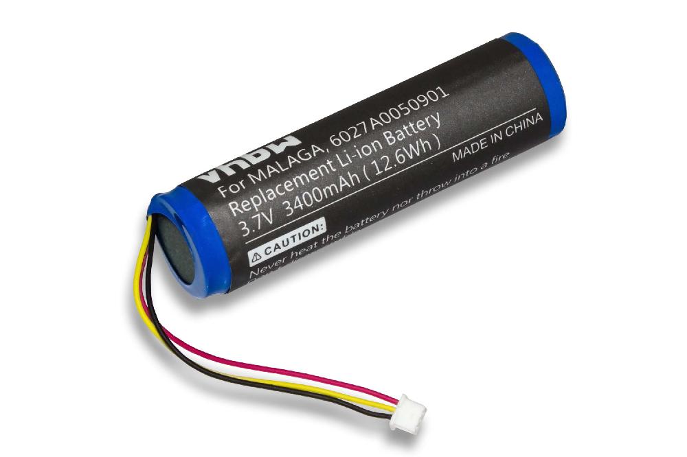 Batterie remplace TomTom MALAGA, 6027A0131301, 6027A0050901, L5 pour navigation GPS - 3400mAh 3,7V Li-ion