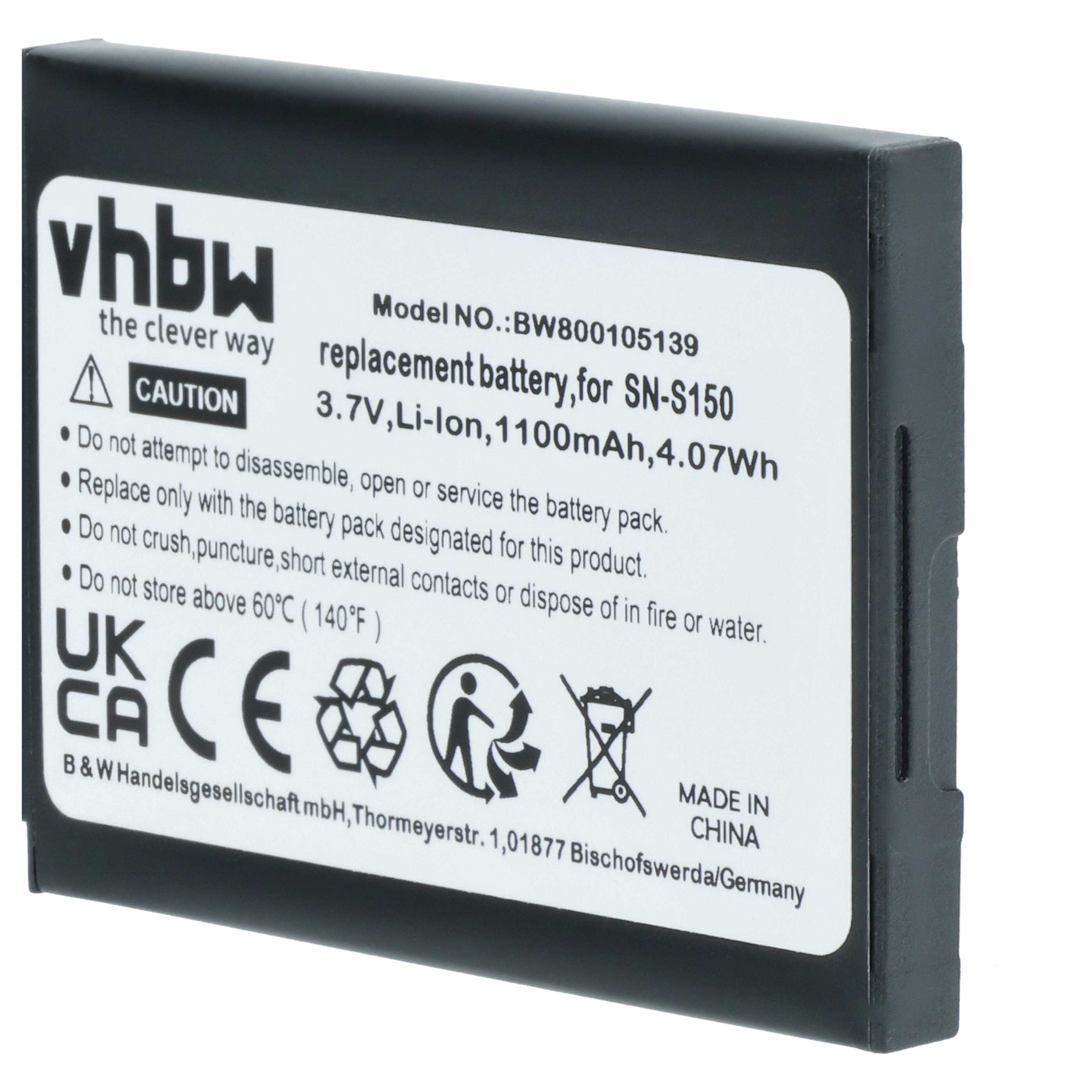 Baby Monitor Battery replaces Philips 996510061843, SN-S150, N-S150, 20600002300 - 1100 mAh 3.7 V Li-Ion