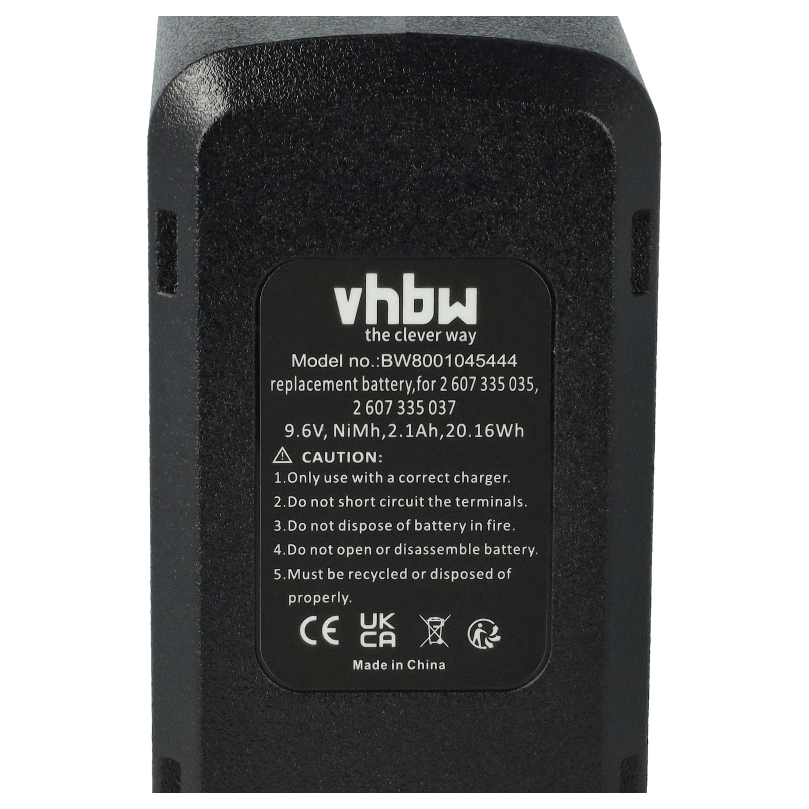 Battery replaces Bosch 2 607 335 072, 2 607 335 037, 2 607 335 035 Electric Power Tool - 2000 mAh, 9.6 V, NiMH