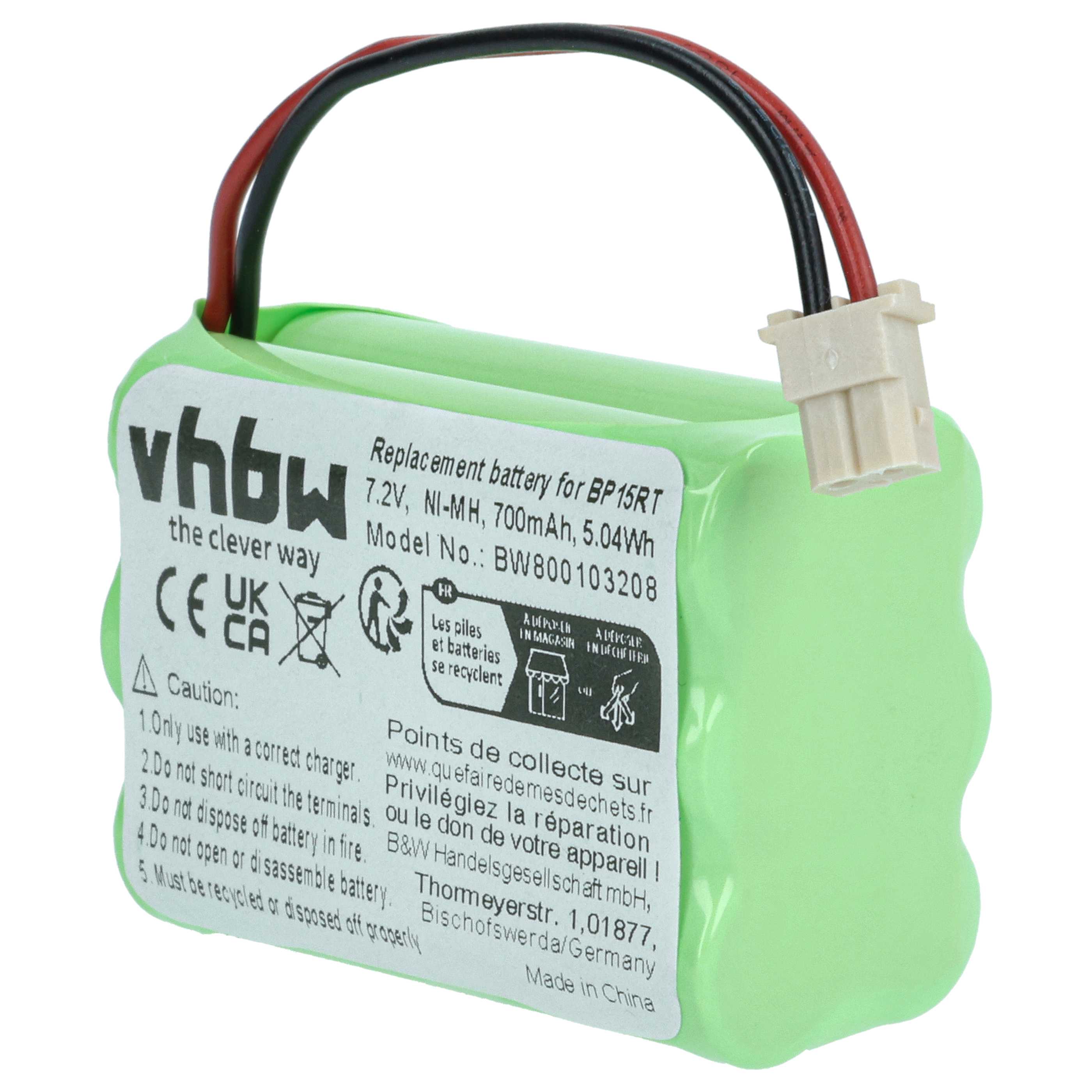 Dog Trainer Battery replaces Dogtra BP-15RT, BP15RT - 700 mAh 7.2 V NiMH