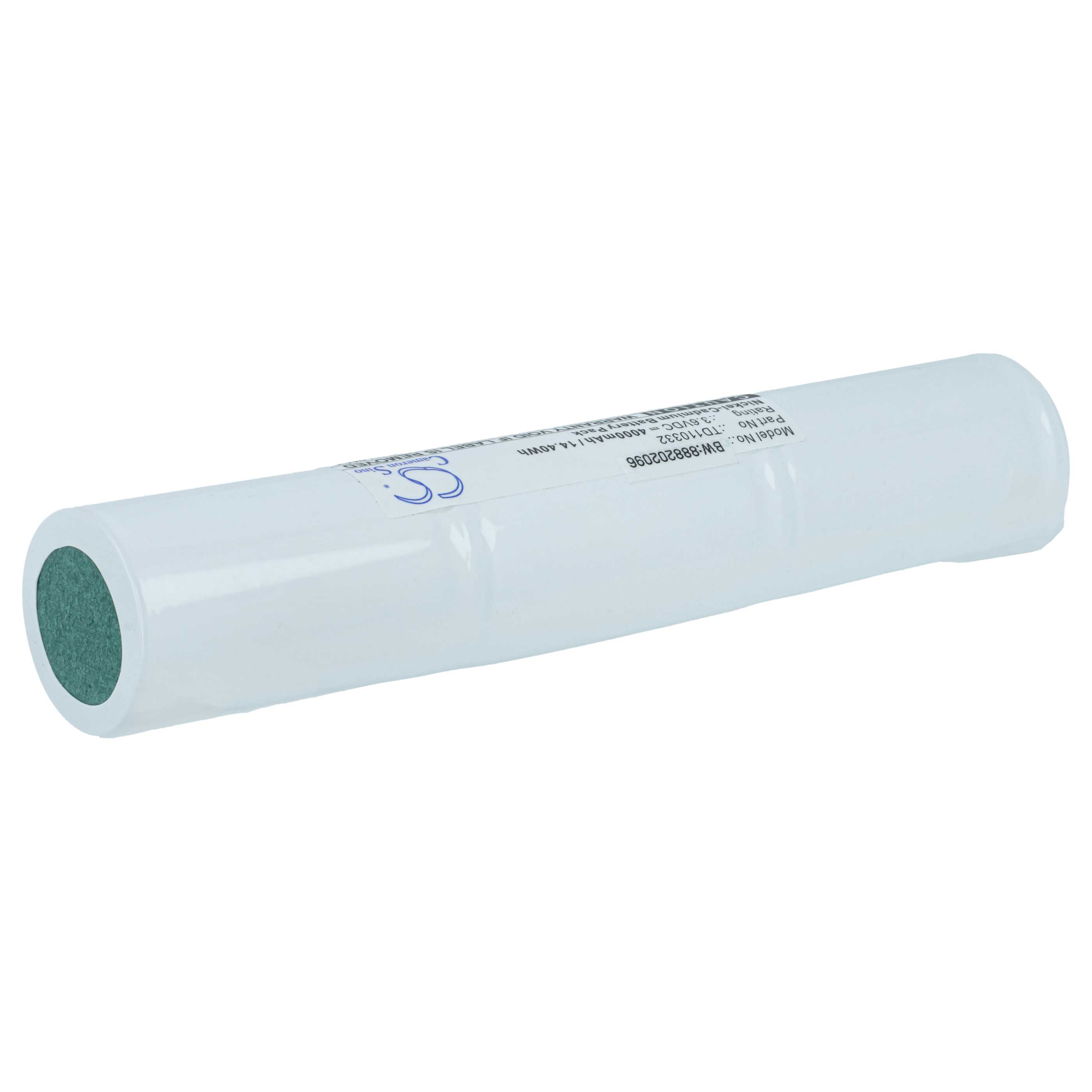 Emergency Light Battery replaces Schneider 329056000, TD110332 - 4000 mAh 3.6 V NiCd