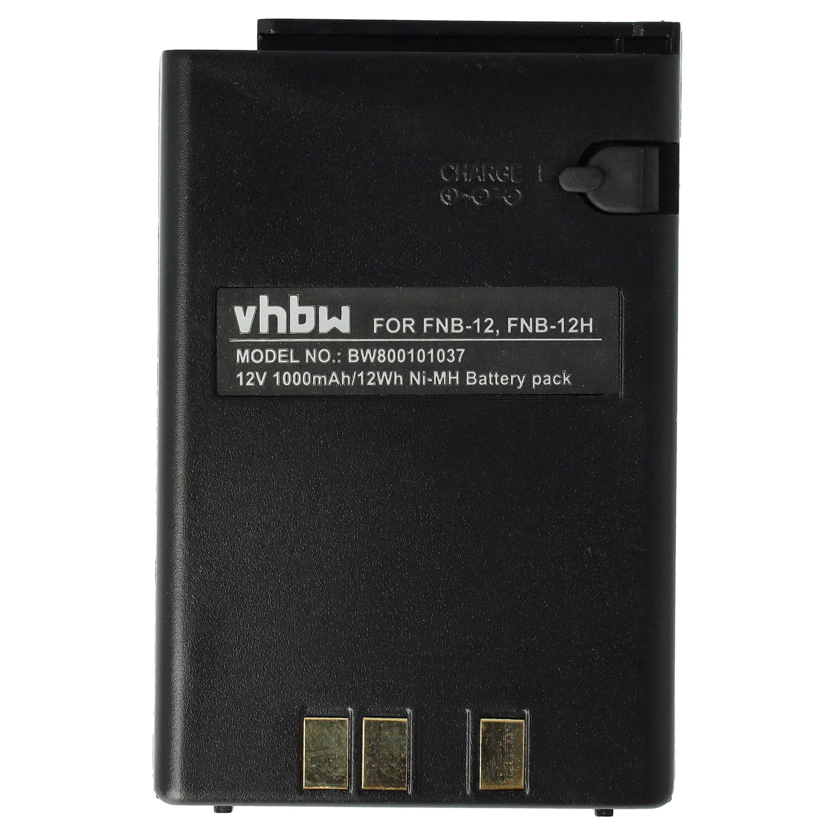Radio Battery replaces Yaesu Vertex FNB-14, FNB-14H, FNB-12, FNB-12H, FNB-10, FNB-10H - 1000 mAh 12 V NiMH