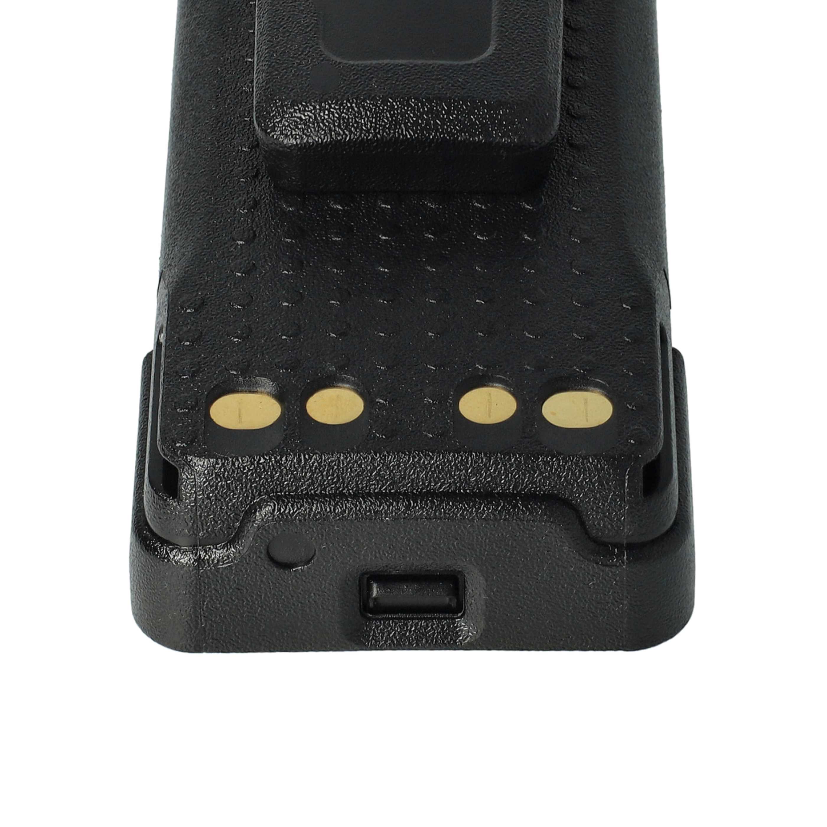 Radio 2x Battery replaces Motorola PMNN4406, PMNN4406BR, PMNN4409 - 2600 mAh 7.4 V Li-Ion + Belt Clip