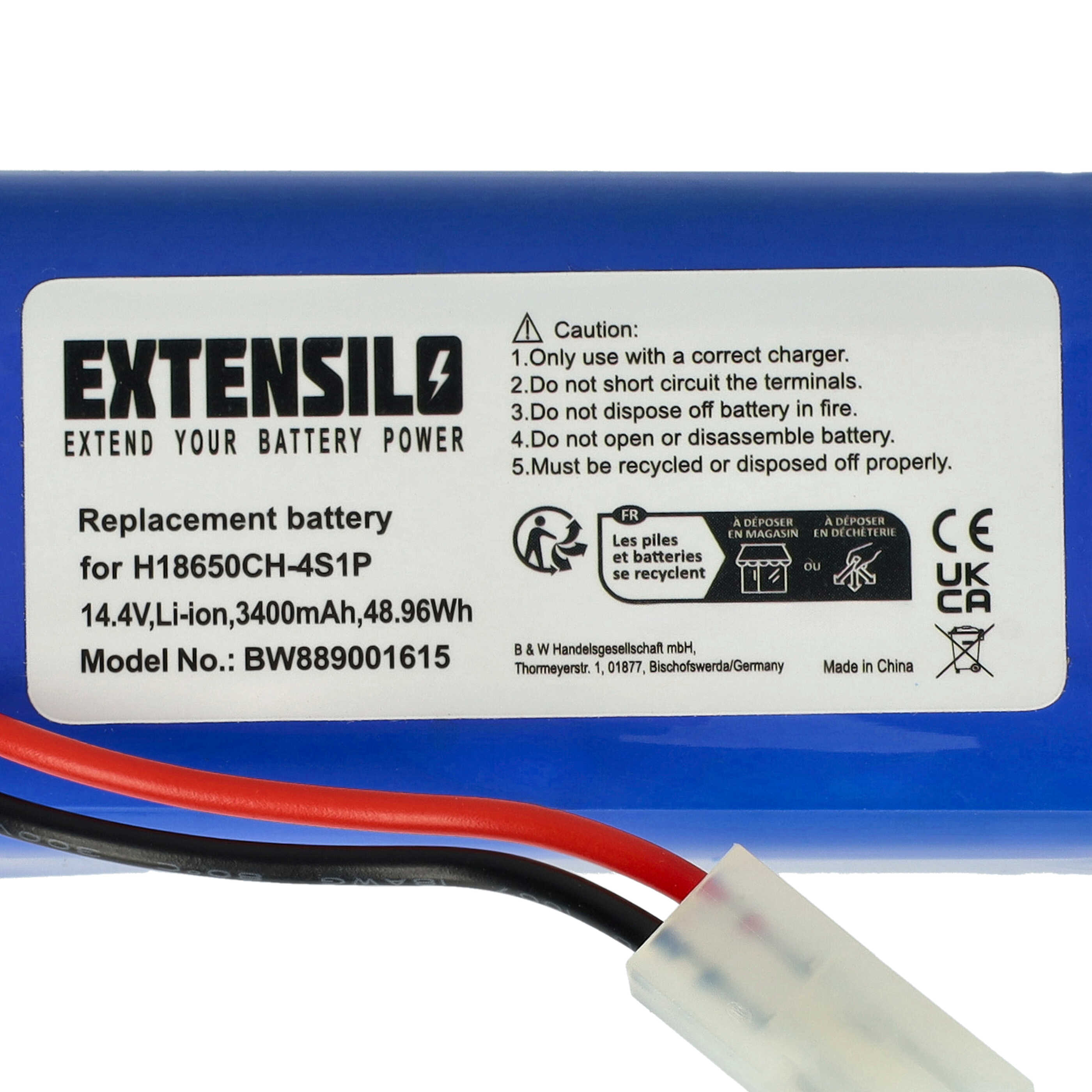 Battery Replacement for Xiaomi H18650CH-4S1P for - 3400mAh, 14.4V, Li-Ion
