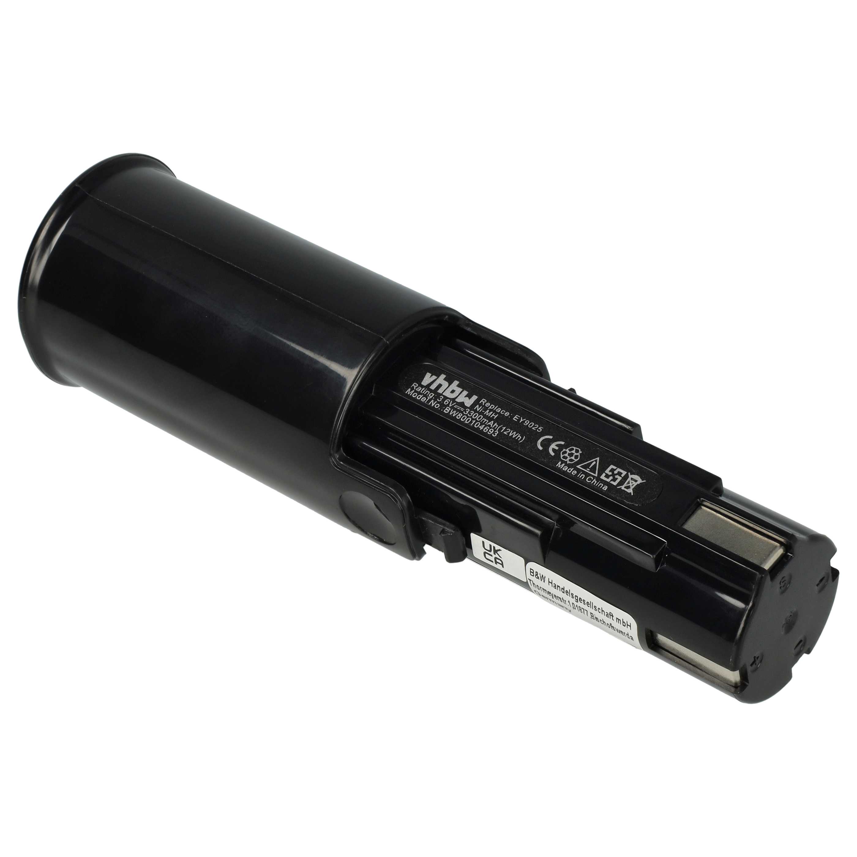 Battery replaces Panasonic EY9025B, EZ9025, EY9025 Electric Power Tool - 3300 mAh, 3.6 V, NiMH