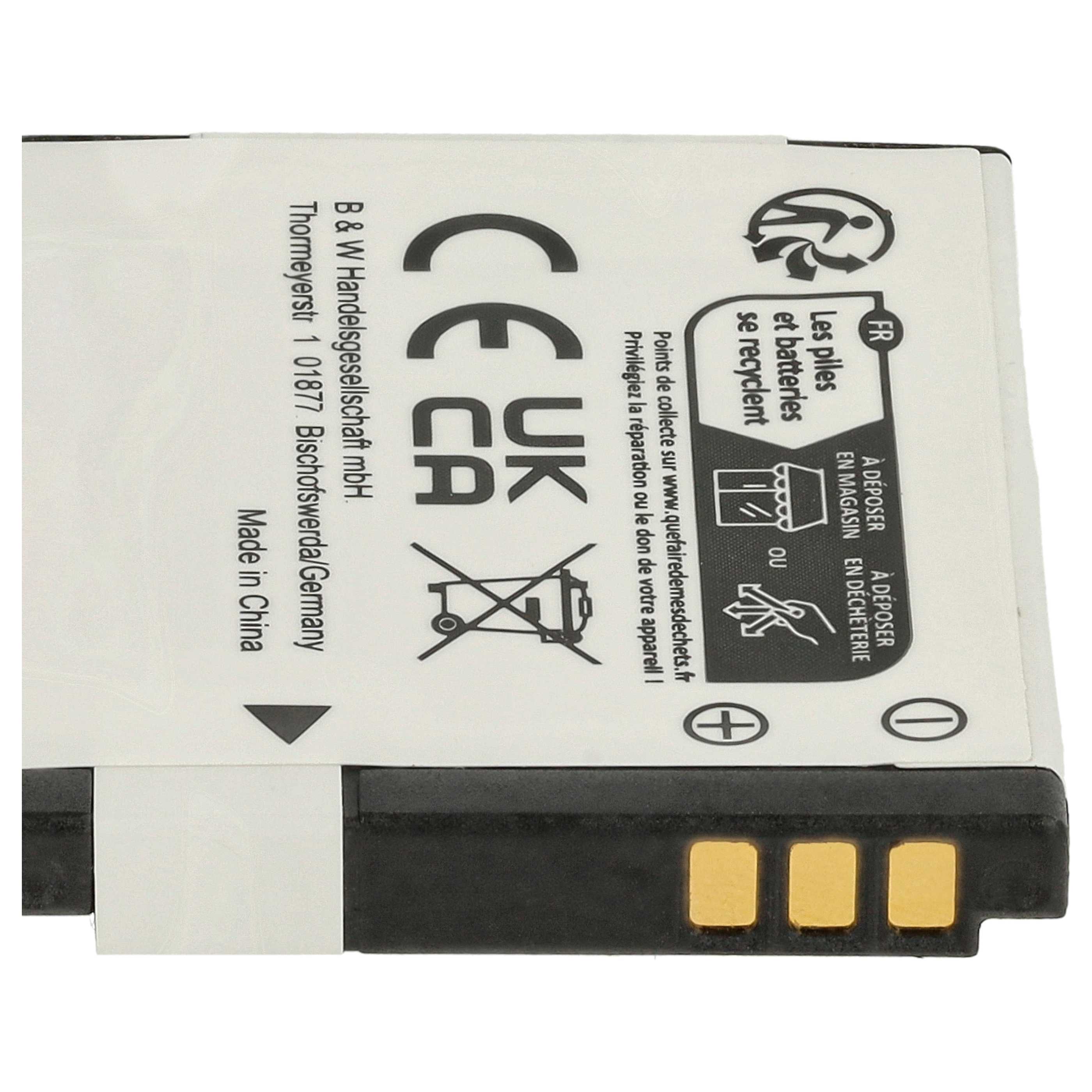 Battery replaces Canon NB-8L - 600mAh, 3.6V, Li-Ion