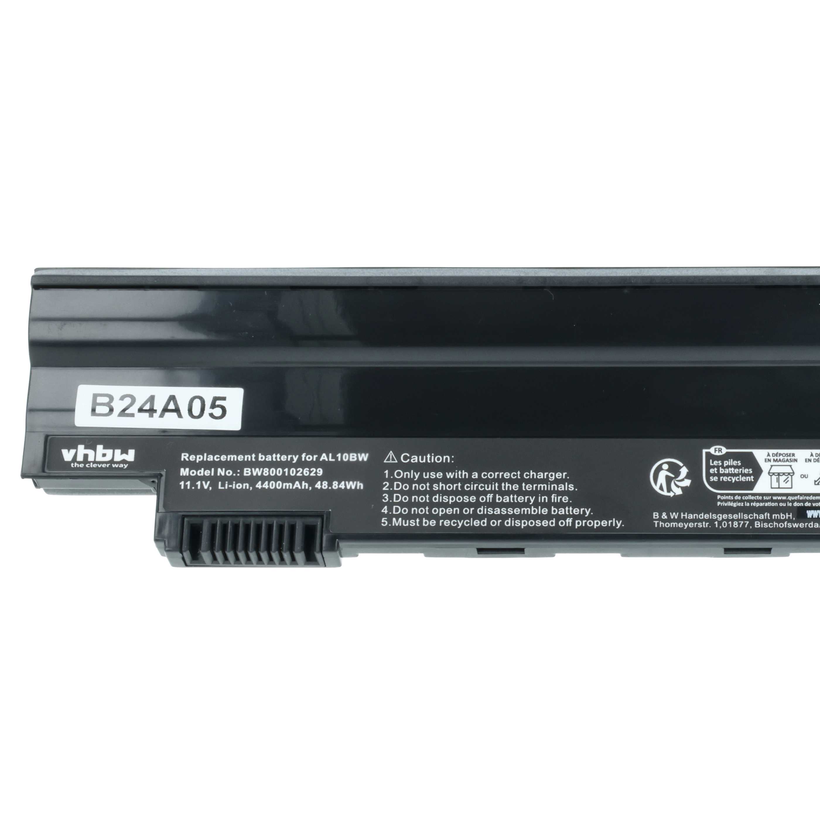 Akumulator do laptopa Acer Aspire One D255, D257, D260, D270 - 4400 mAh 11,1 V Li-Ion, czarny