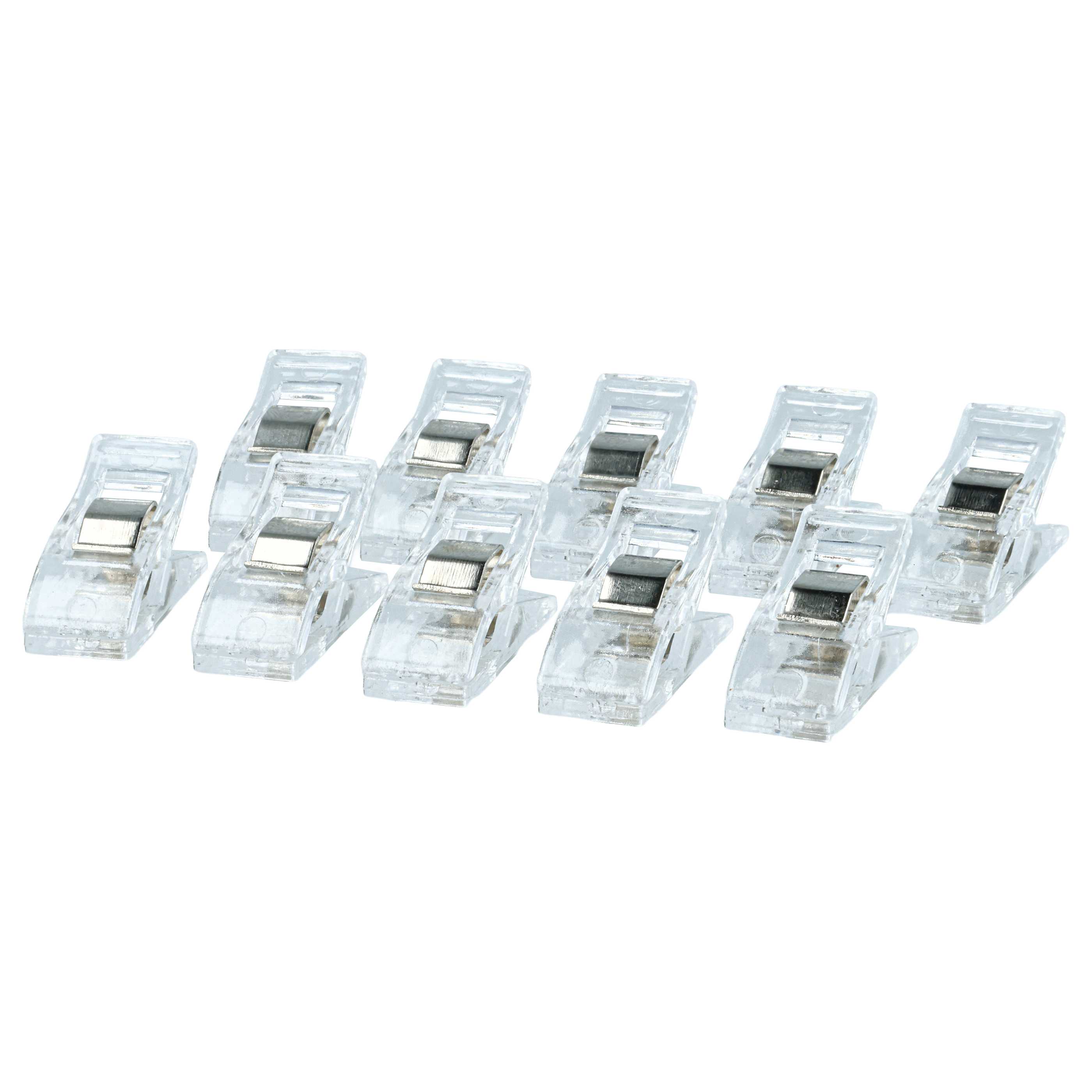 20x Wonderclips, pinces pour coudre et bricoler - avec marquage, transparent