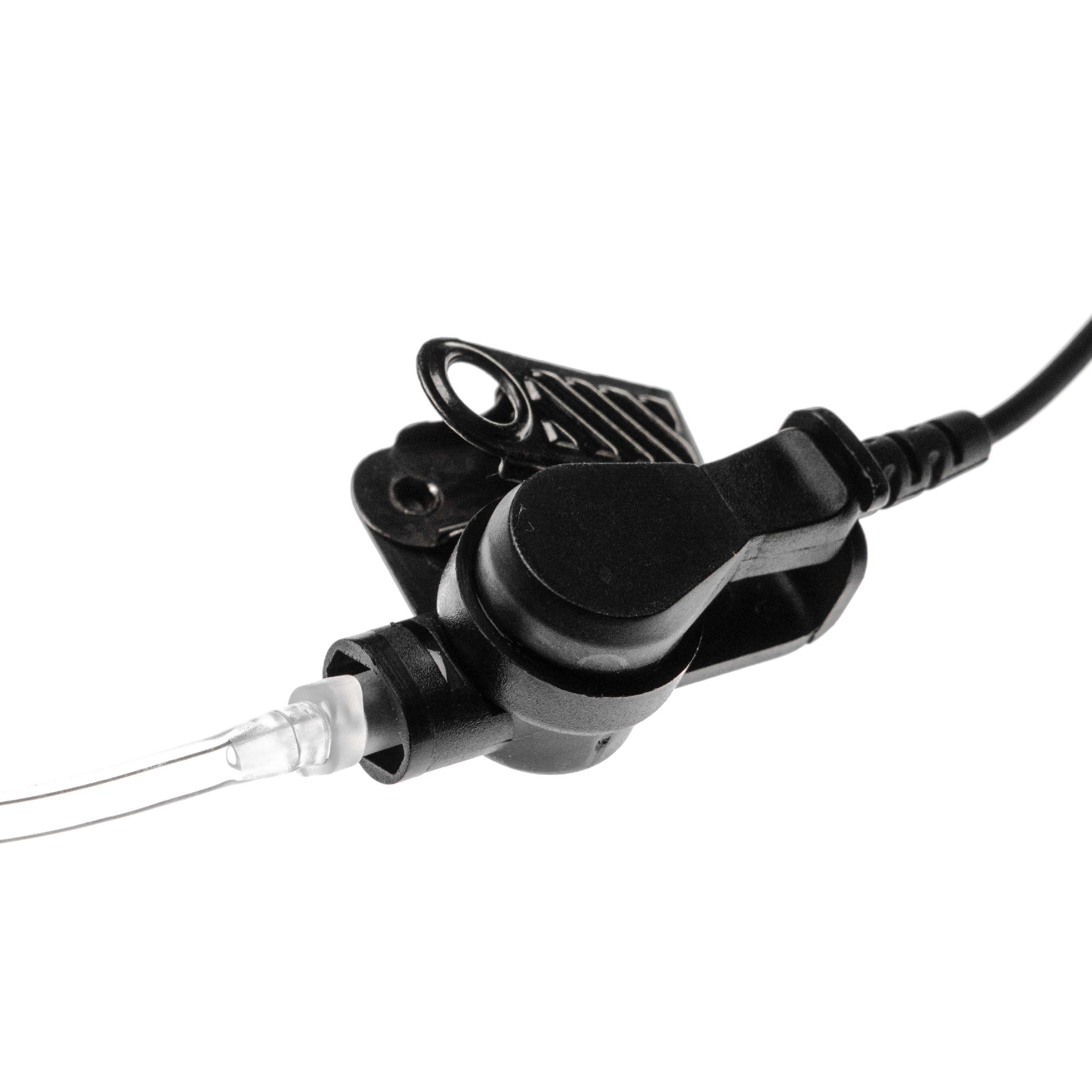 Oreillette de talkie-walkie pour Motorola XiR P8200 et autres - Avec microphone PTT + support clip, noir