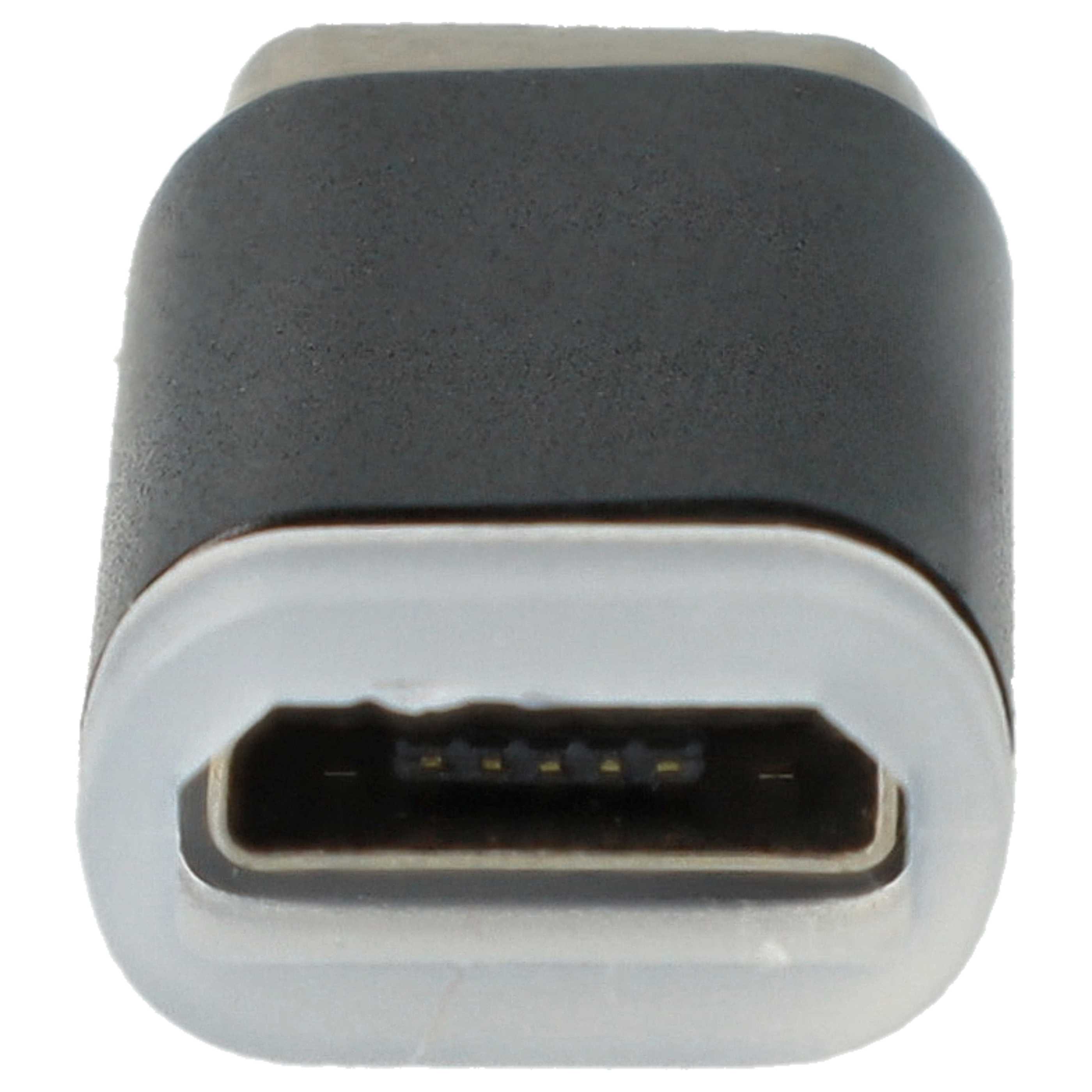 vhbw USB Typ C auf Micro-USB Adapter Schwarz