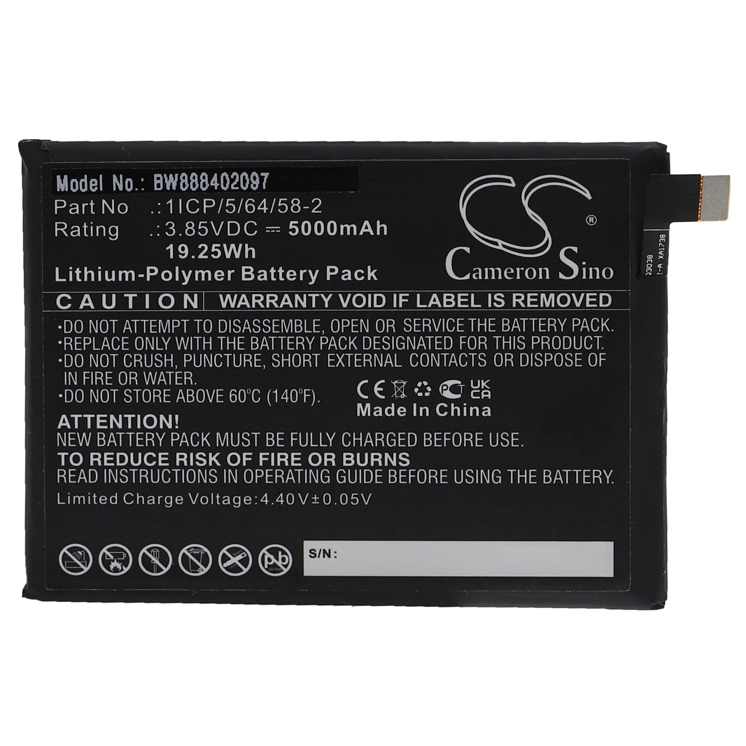 Akumulator bateria do telefonu smartfona zam. Umi 1ICP/5/64/58-2 - 5000mAh, 3,85V, LiPo