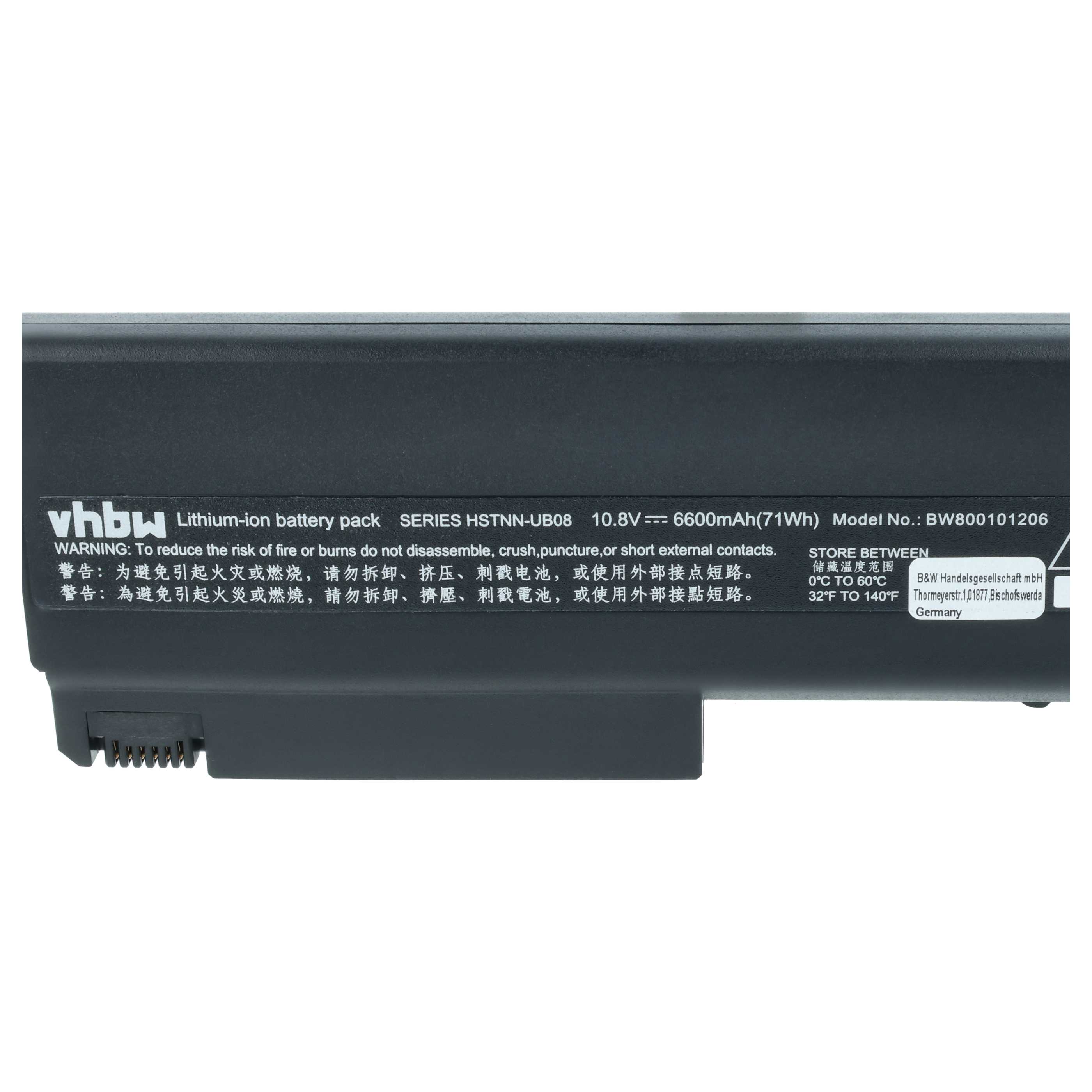 Akumulator do laptopa zamiennik HP 360483-003, 360483-004, 360483-001 - 6600 mAh 10,8 V Li-Ion, czarny