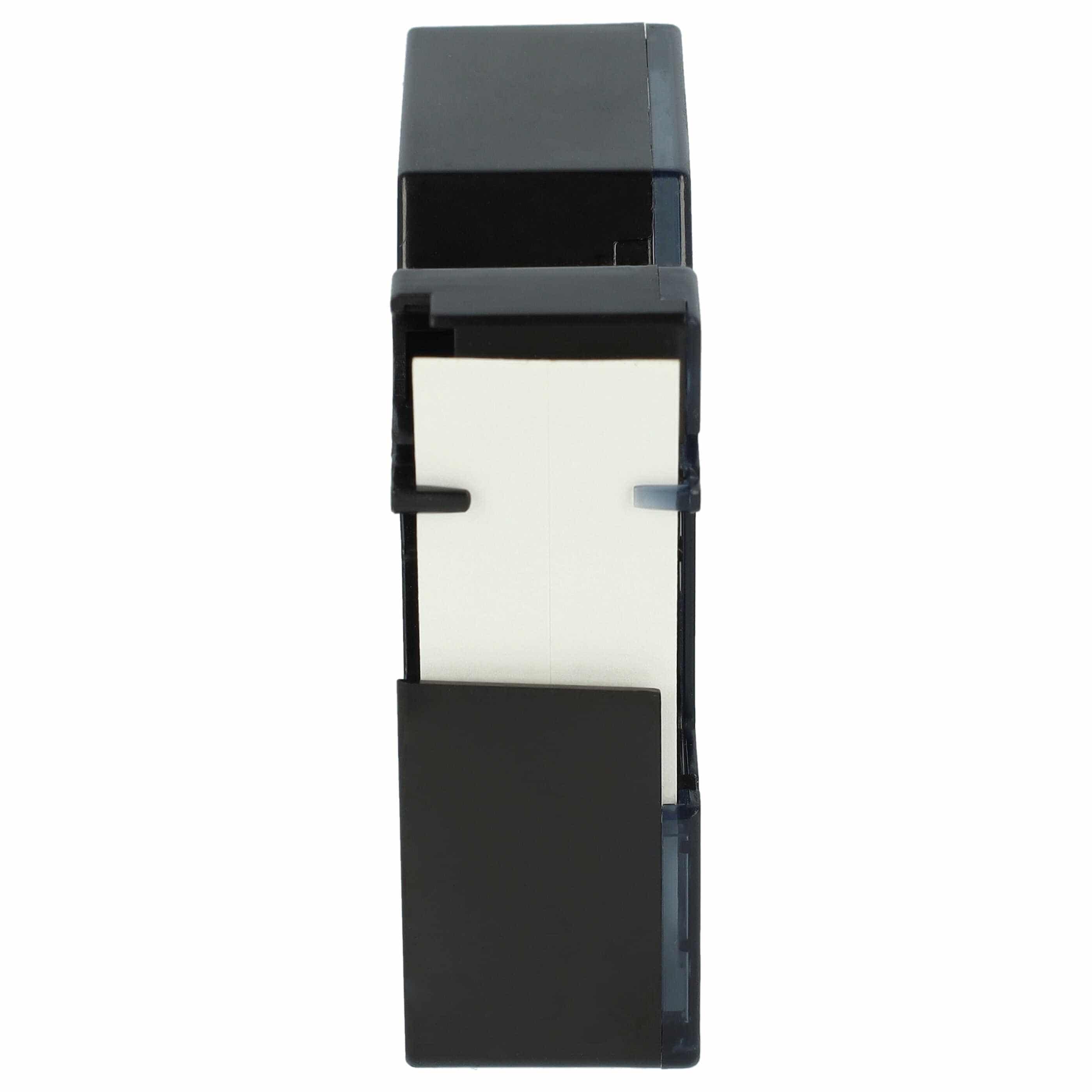Cassette à ruban remplace Dymo 18484 - 19mm lettrage Noir ruban Blanc, polyester
