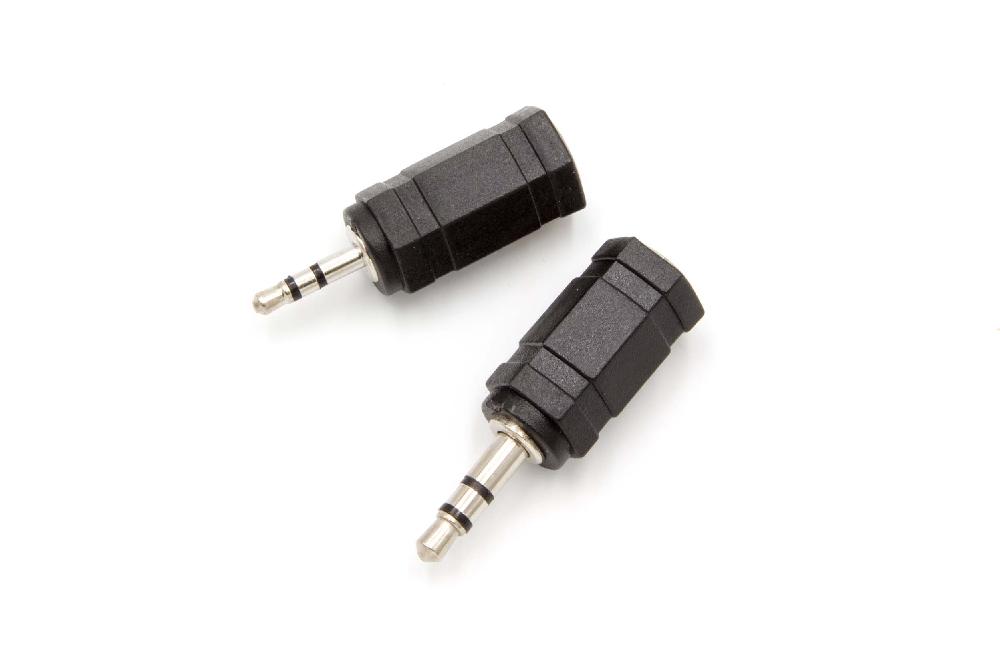 vhbw 2x Stereo Jack Adapter from 3.5 mm / 2.5 mm Socket to 3.5 mm / 2.5 mm Jack Plug for Headsets, Microphon