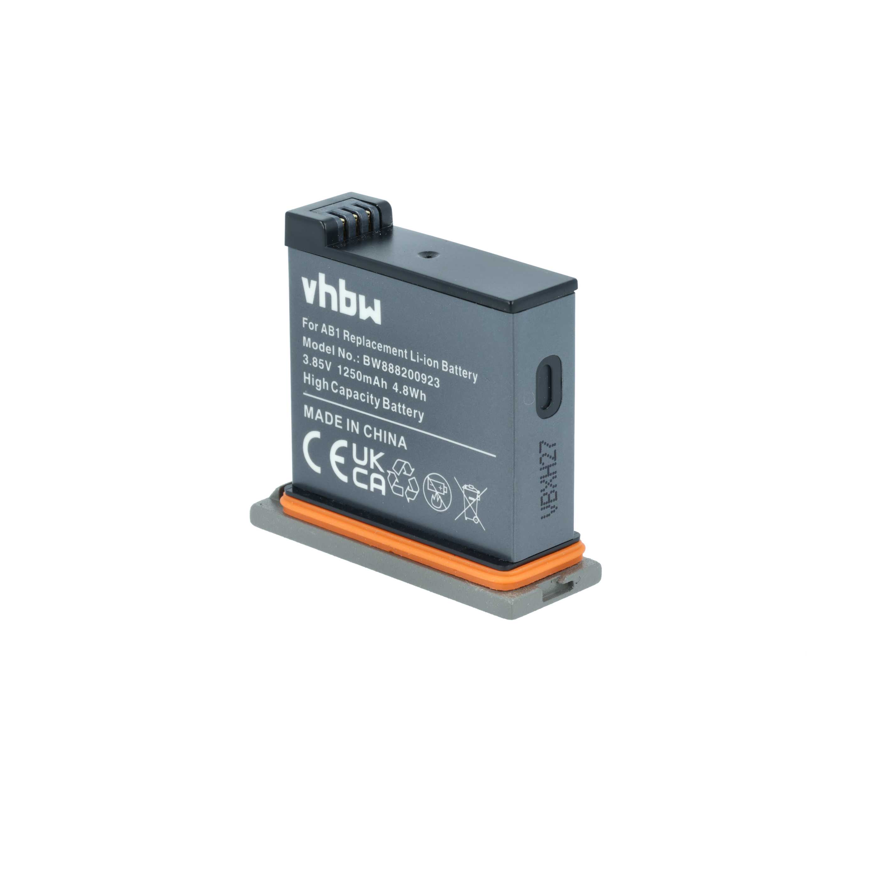 3x Battery replaces DJI AB1 - 1250mAh, 3.85V, Li-Ion