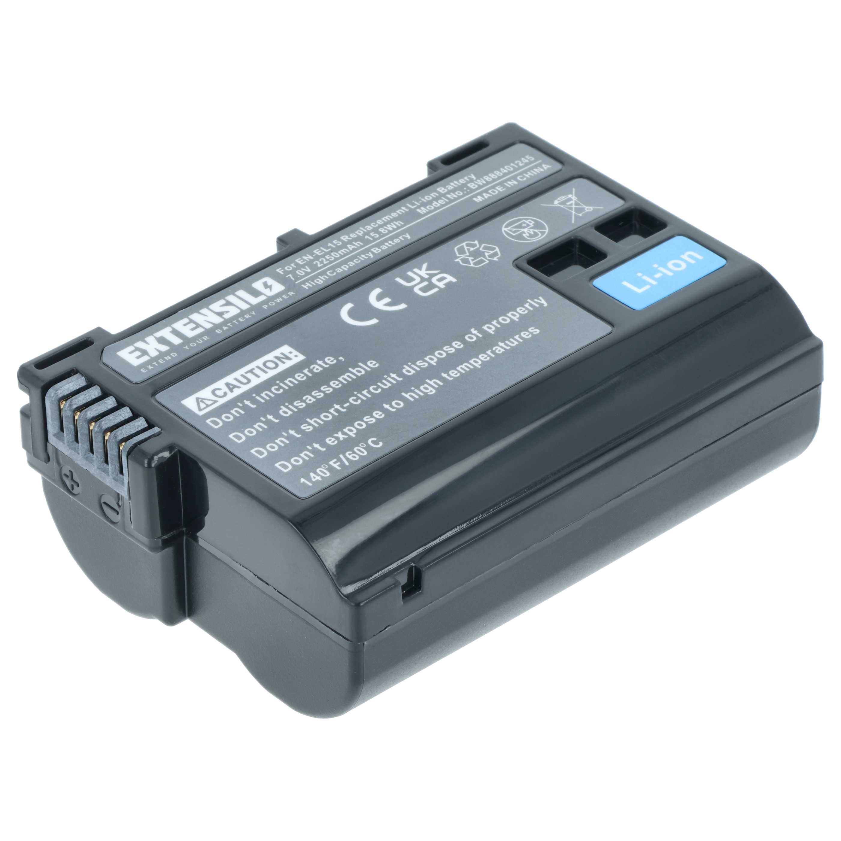 Batterie remplace Nikon EN-EL15b, EN-EL15c, EN-EL15A, EN-EL15 pour appareil photo Nikon- 2250mAh 7V Li-ion