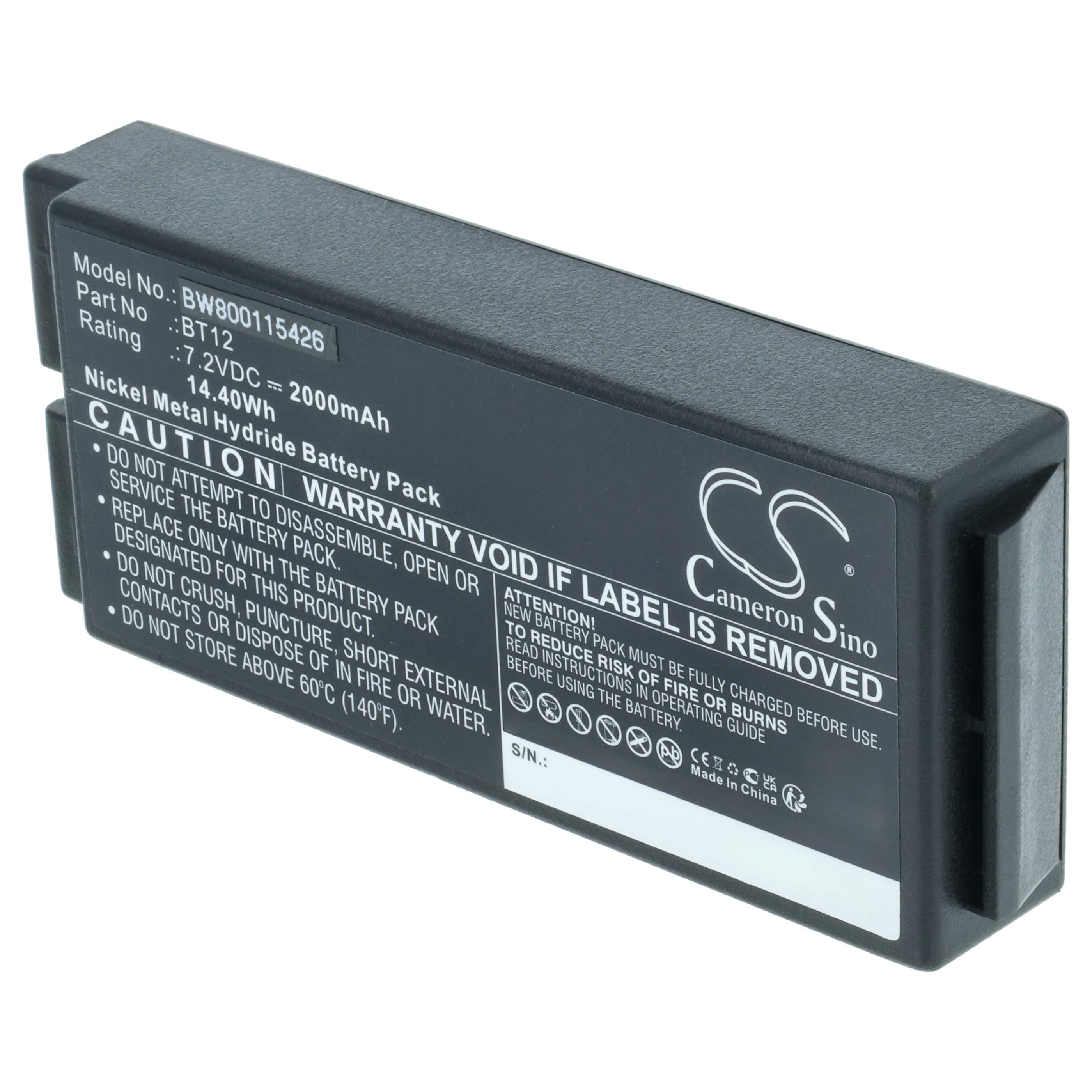 Batteria (2 pz) sostituisce Danfoss 2303696, BT12 telecomando - 2000mAh 7,2V NiMH