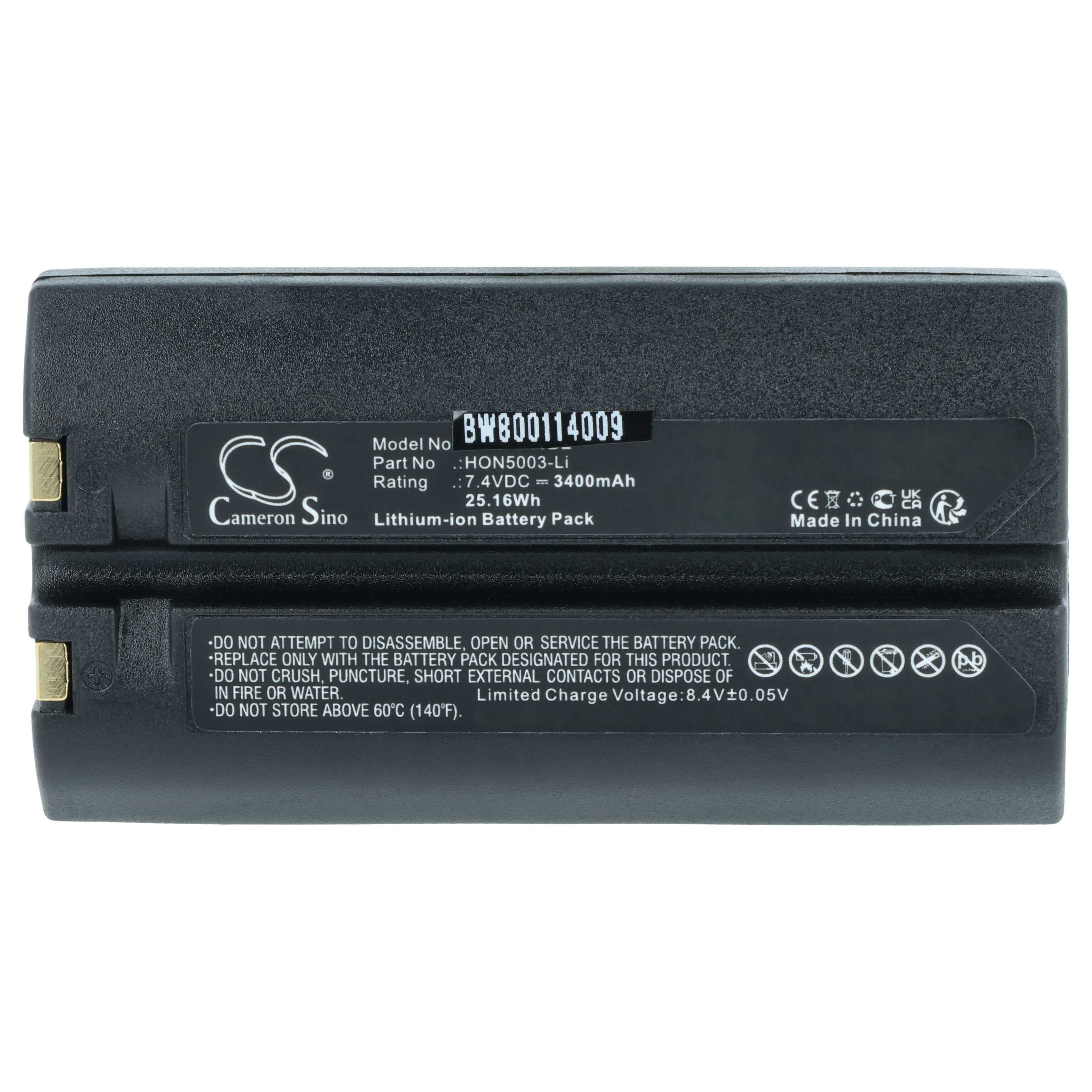 5x Battery replaces Honeywell HON5003-Li for Mannesmann / D2 Barcode Scanner POS - 3400 mAh 7.4 V